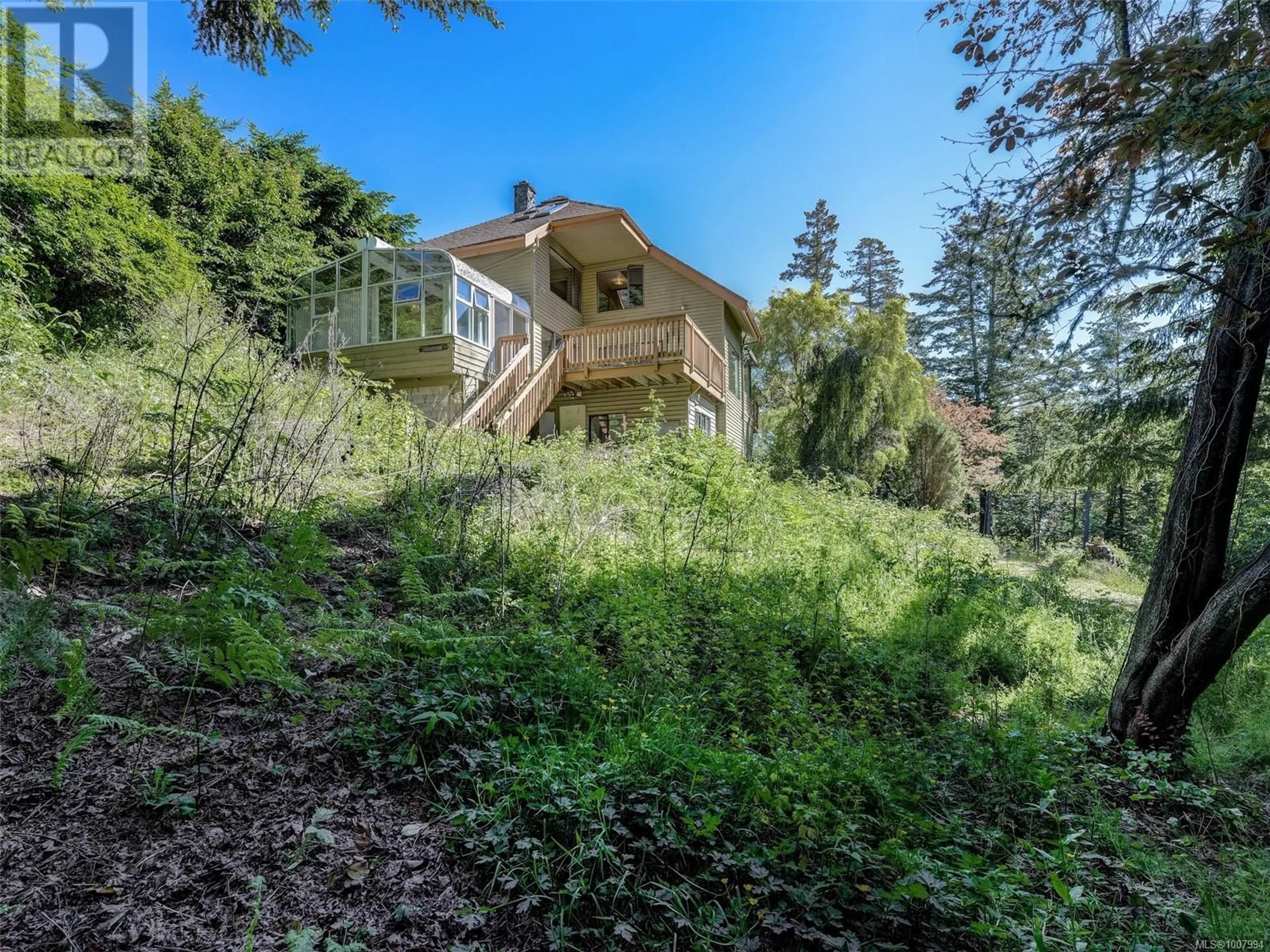 A pic from outside/outdoor area/front of a property/back of a property/a pic from drone, unknown for 3857 DUKE ROAD, Metchosin British Columbia V9C4B2