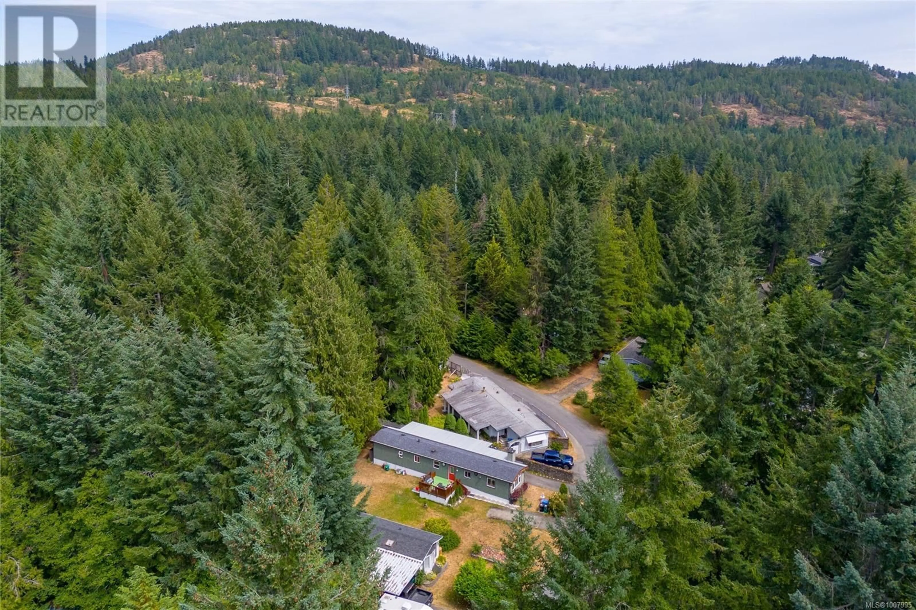 A pic from outside/outdoor area/front of a property/back of a property/a pic from drone, forest/trees view for C29 - 920 WHITTAKER ROAD, Malahat British Columbia V0R2L0