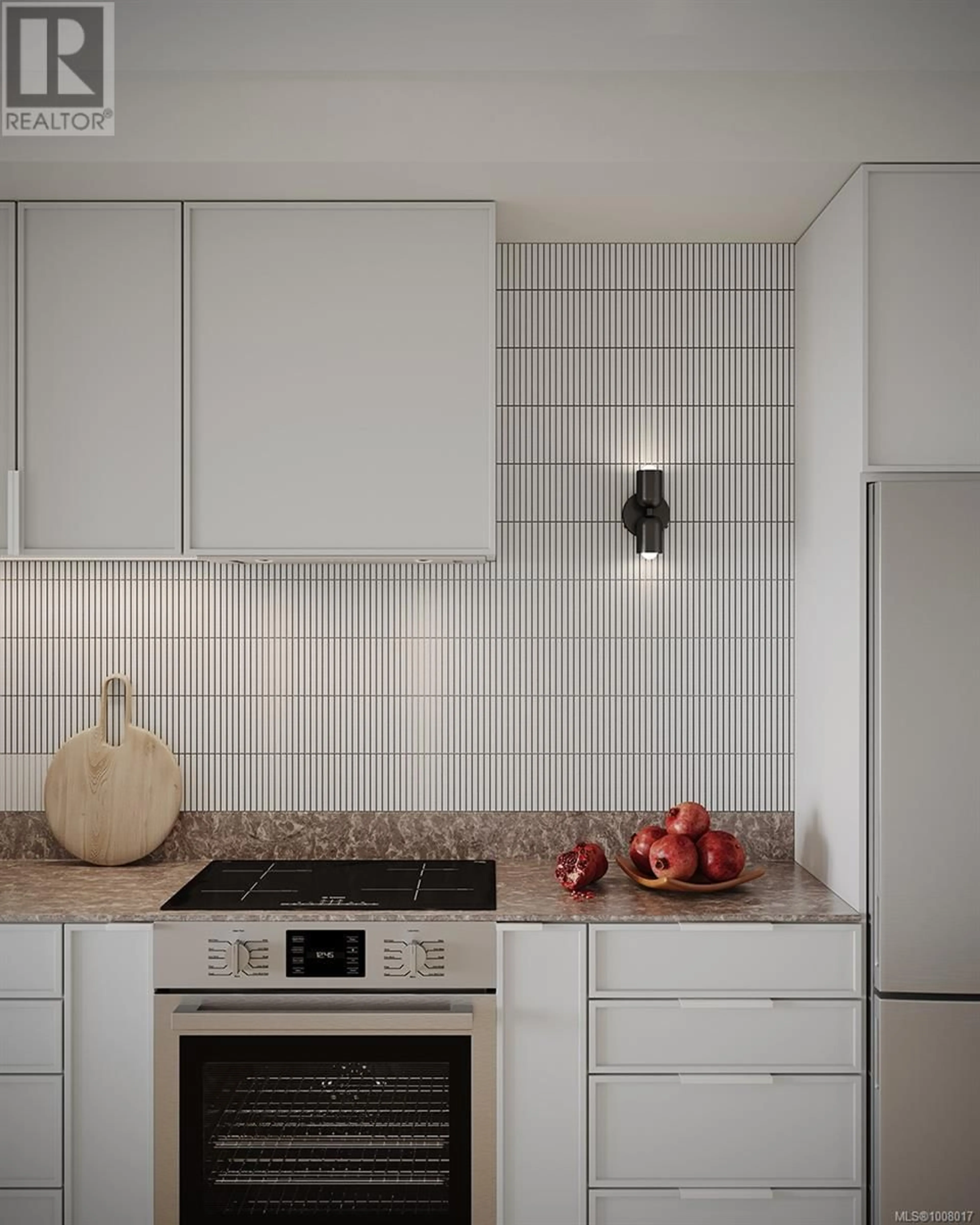 Contemporary kitchen, ceramic/tile floor for 3 - 1520 LOUISE PLACE, Saanich British Columbia V8P2T8