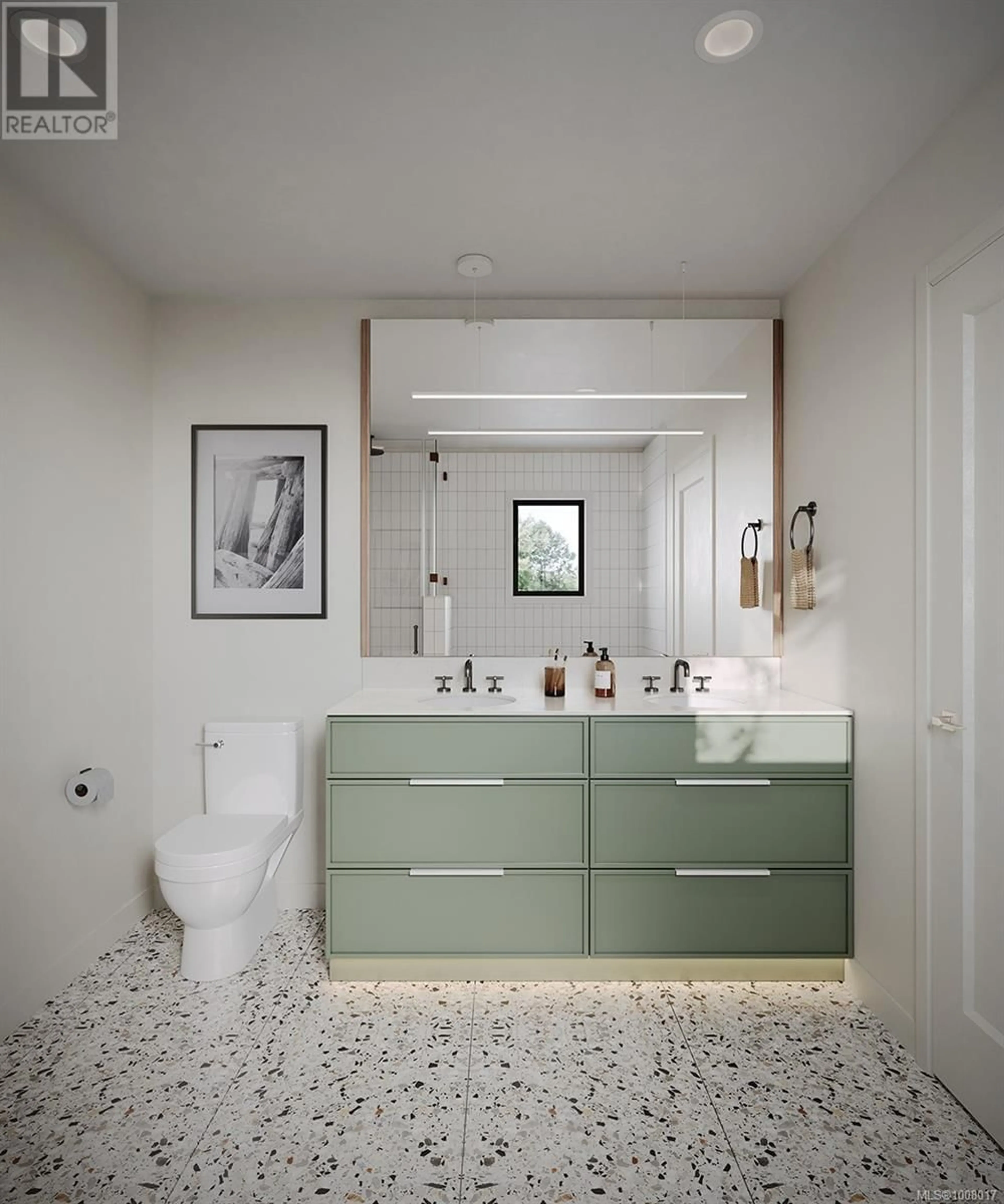 Contemporary bathroom, ceramic/tile floor for 3 - 1520 LOUISE PLACE, Saanich British Columbia V8P2T8
