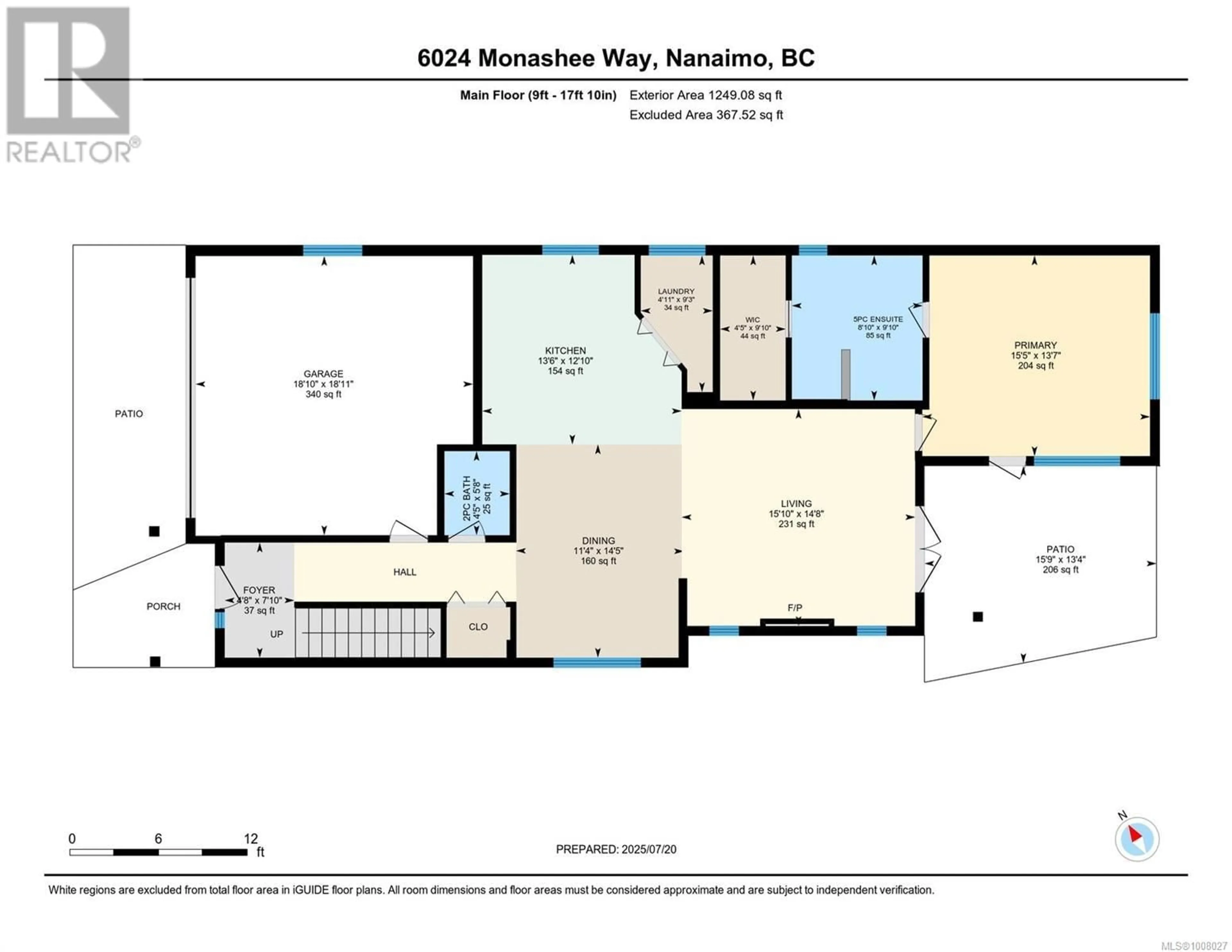 Floor plan for 6024 MONASHEE WAY, Nanaimo British Columbia V9T5Y7
