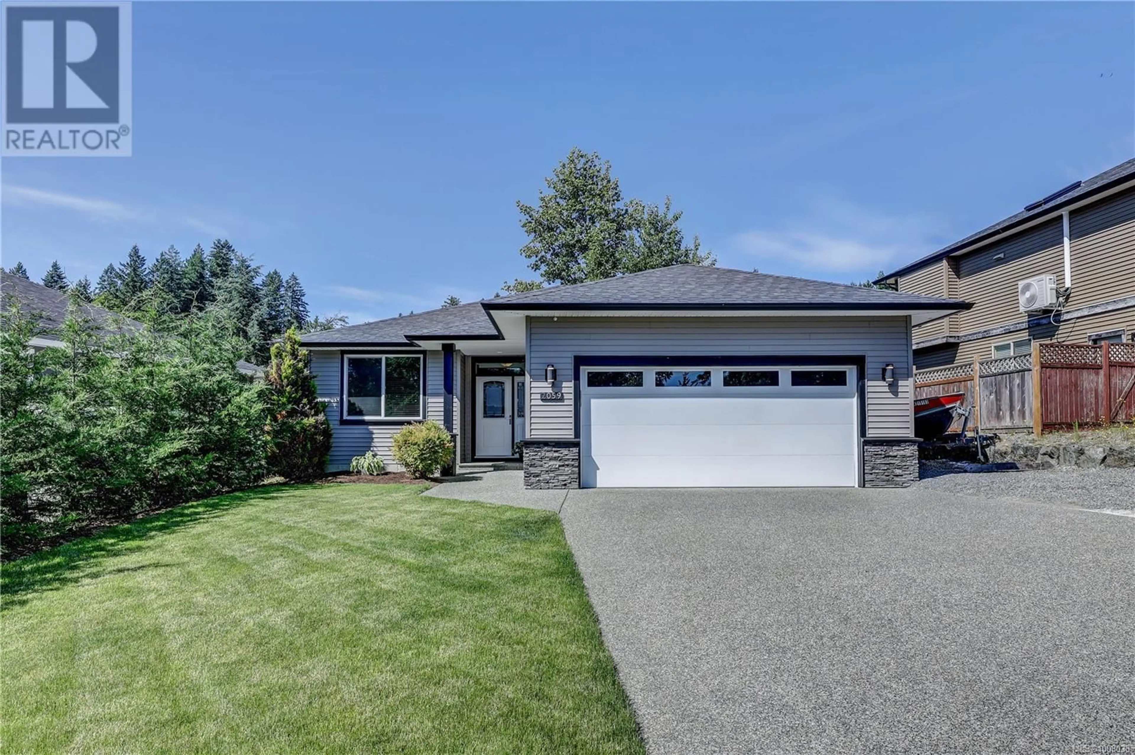 Home with vinyl exterior material, street for 2059 STONECROP ROAD, Nanaimo British Columbia V9X0A5