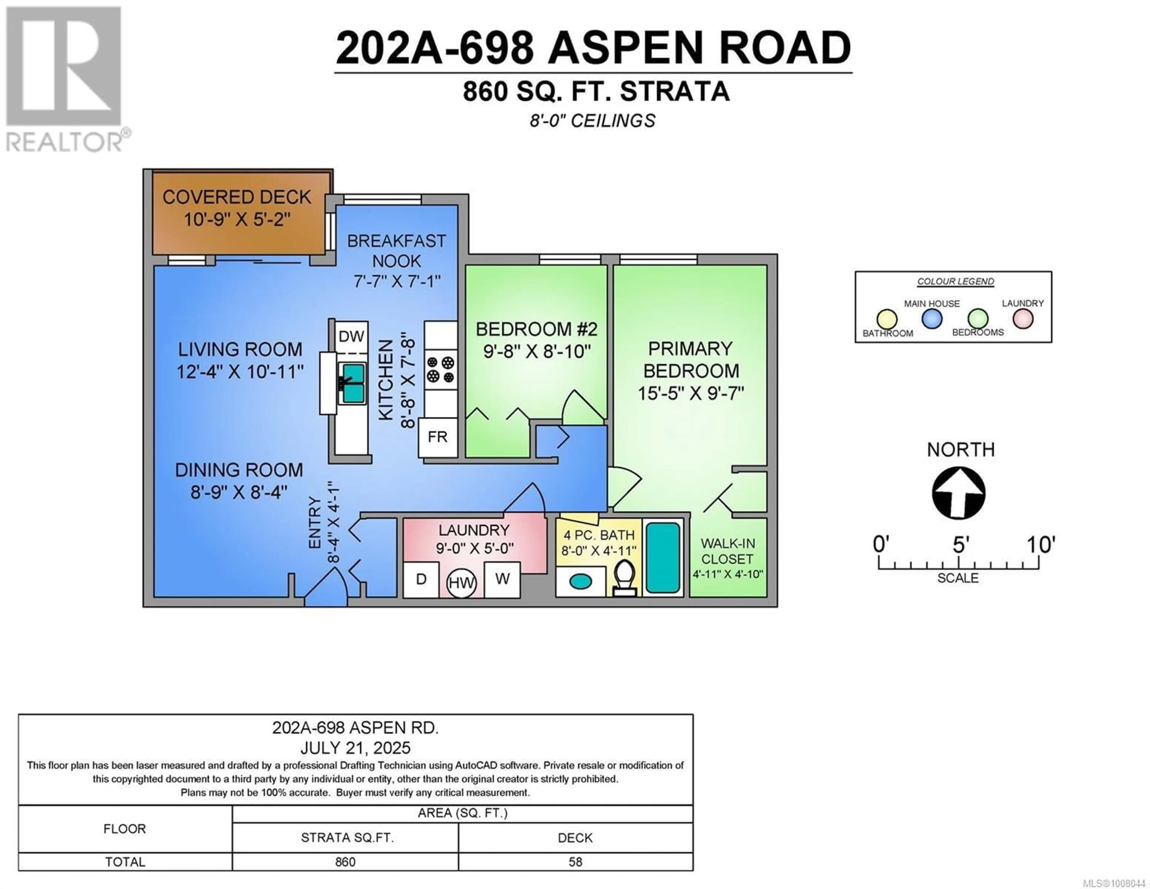 Floor plan for 202A - 698 ASPEN ROAD, Comox British Columbia V9M3S9