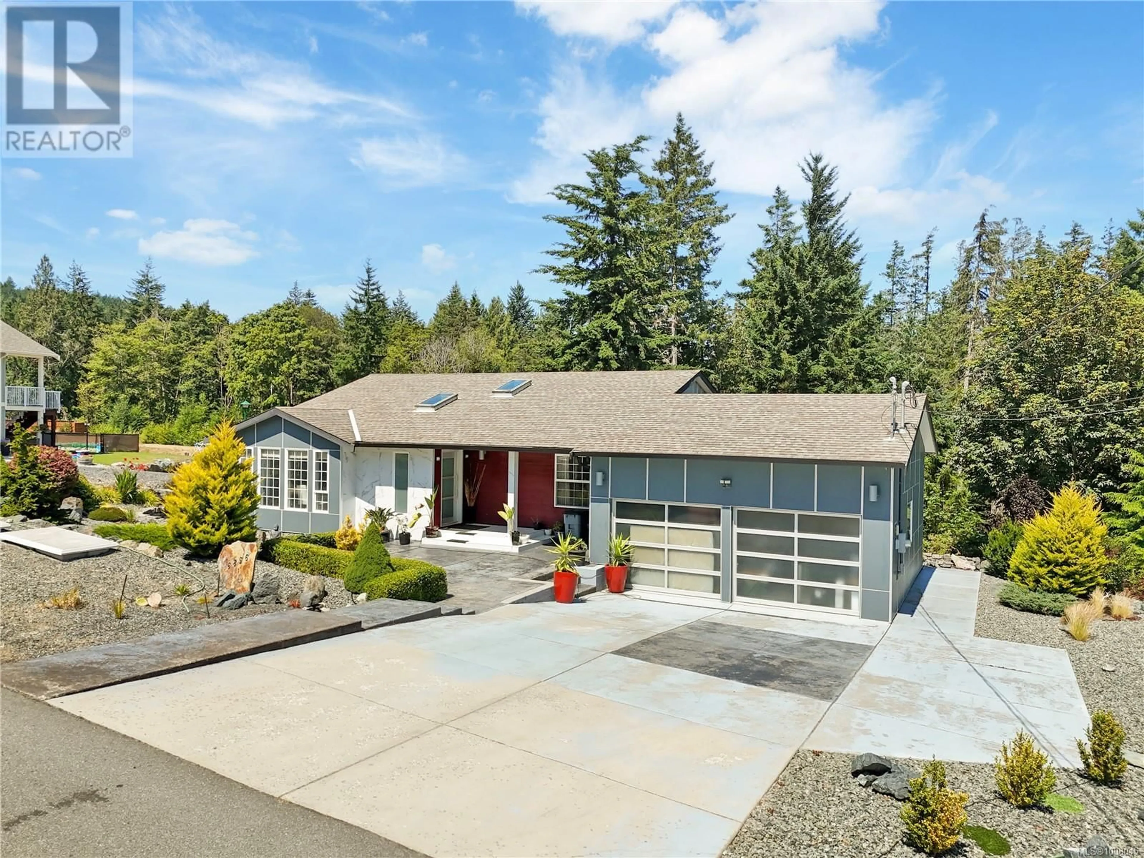 Home with vinyl exterior material, street for 6856 BURR DRIVE, Sooke British Columbia V9Z0L1