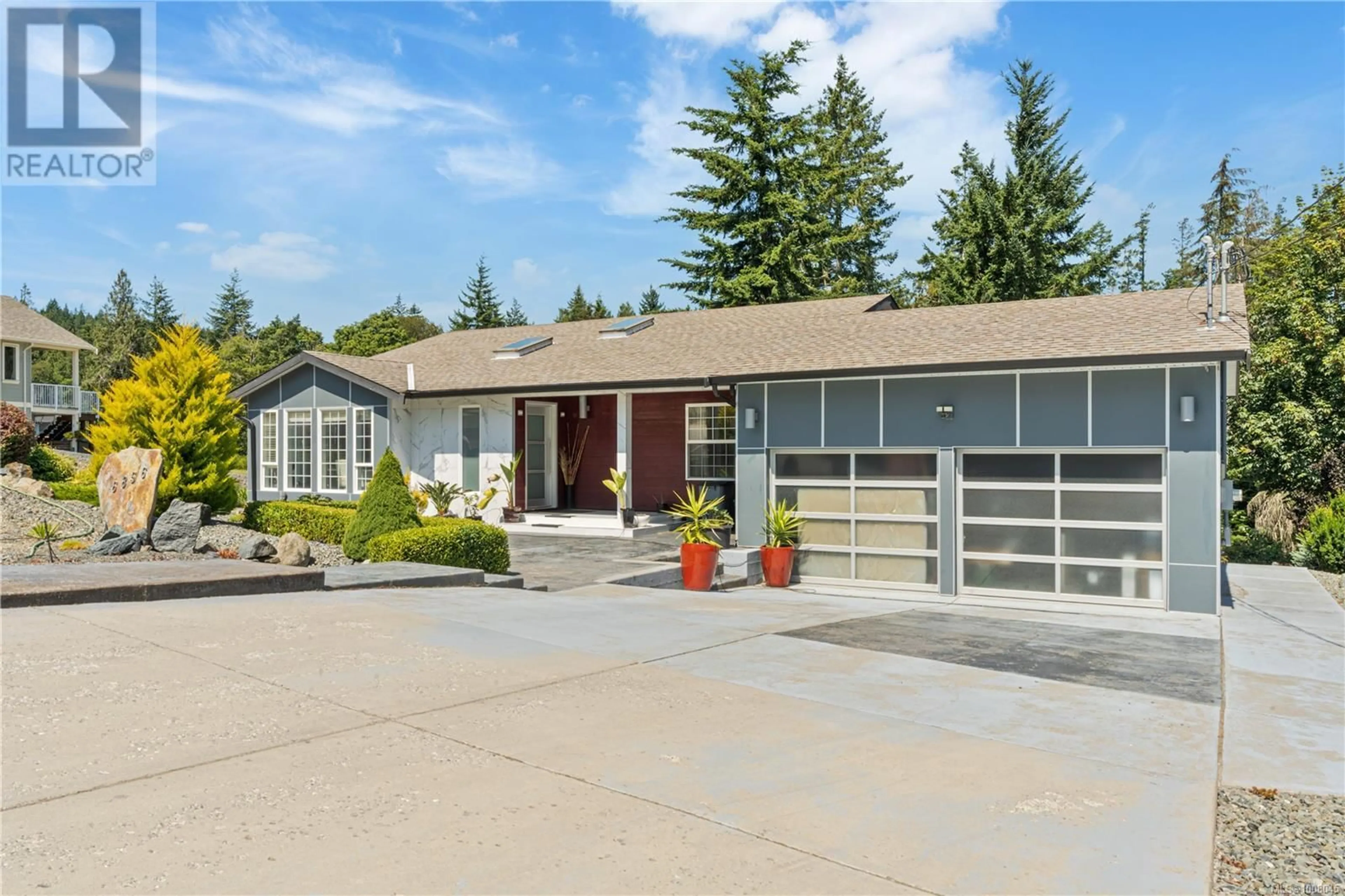 Home with vinyl exterior material, street for 6856 BURR DRIVE, Sooke British Columbia V9Z0L1