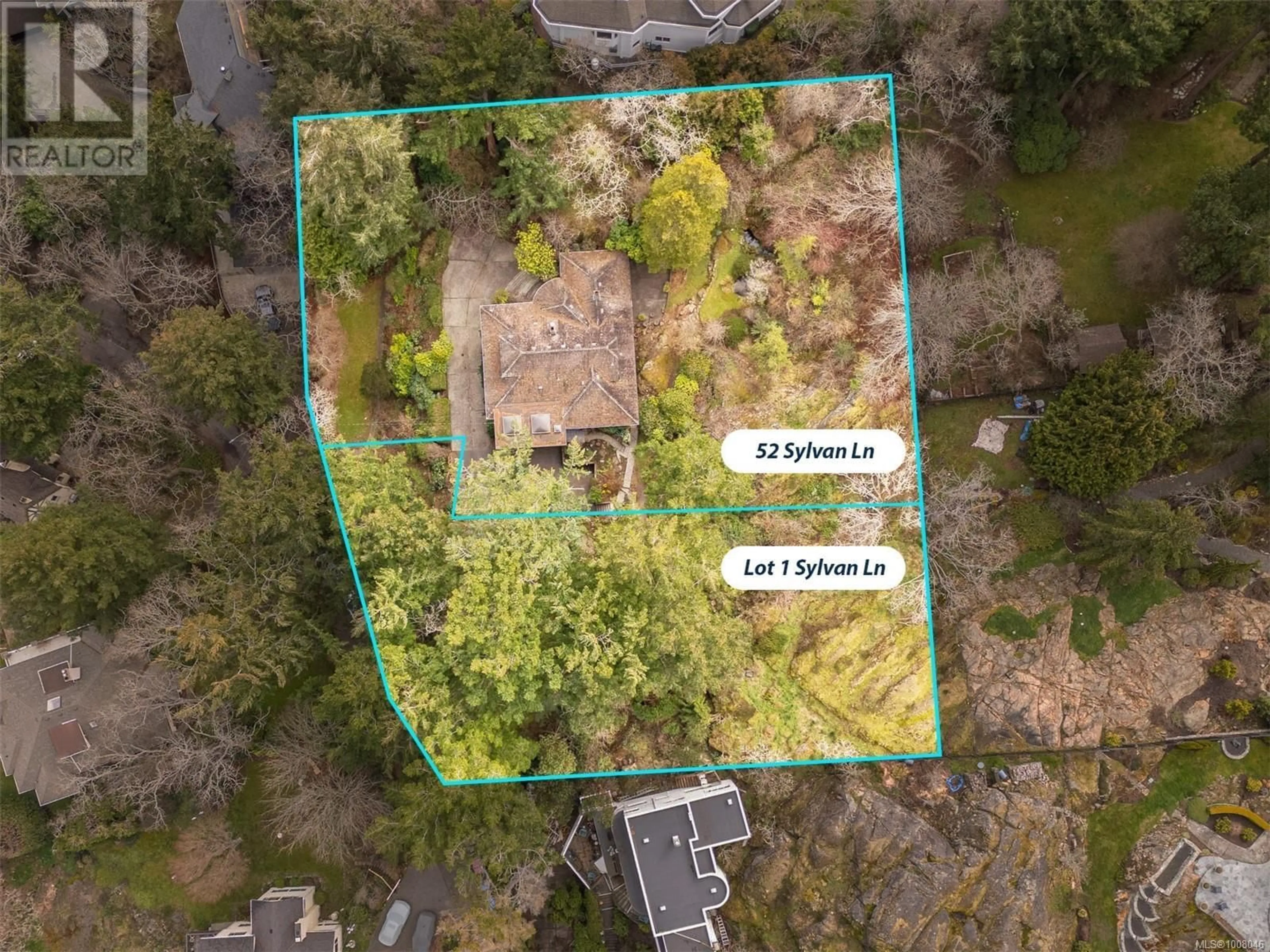 A pic from outside/outdoor area/front of a property/back of a property/a pic from drone, unknown for 52 SYLVAN LANE, Oak Bay British Columbia V8S2K8