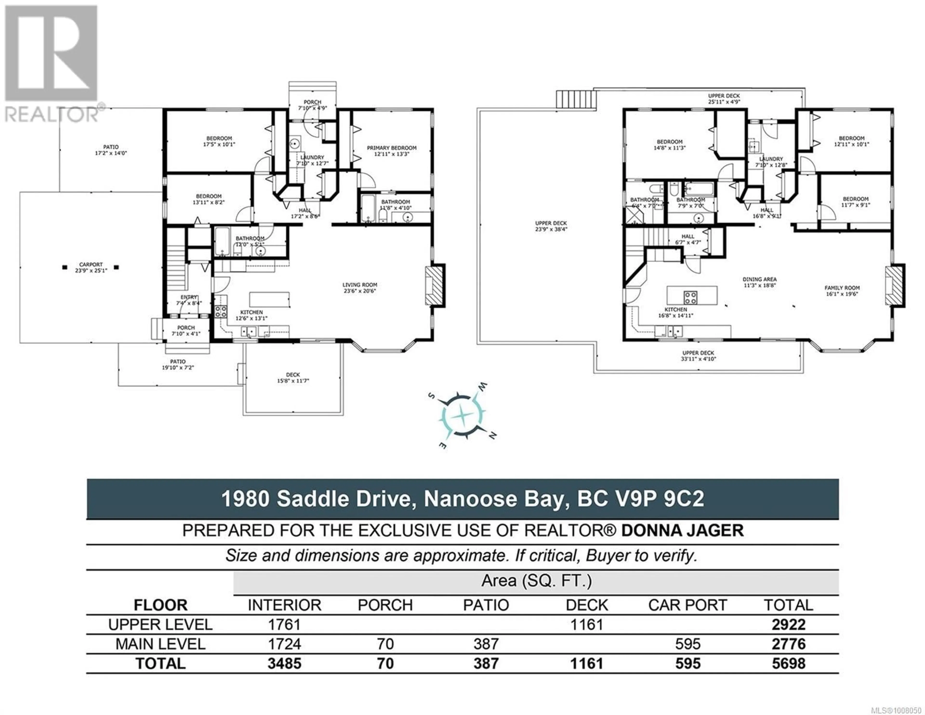 Floor plan for 1980 SADDLE DRIVE, Nanoose Bay British Columbia V9P9C2