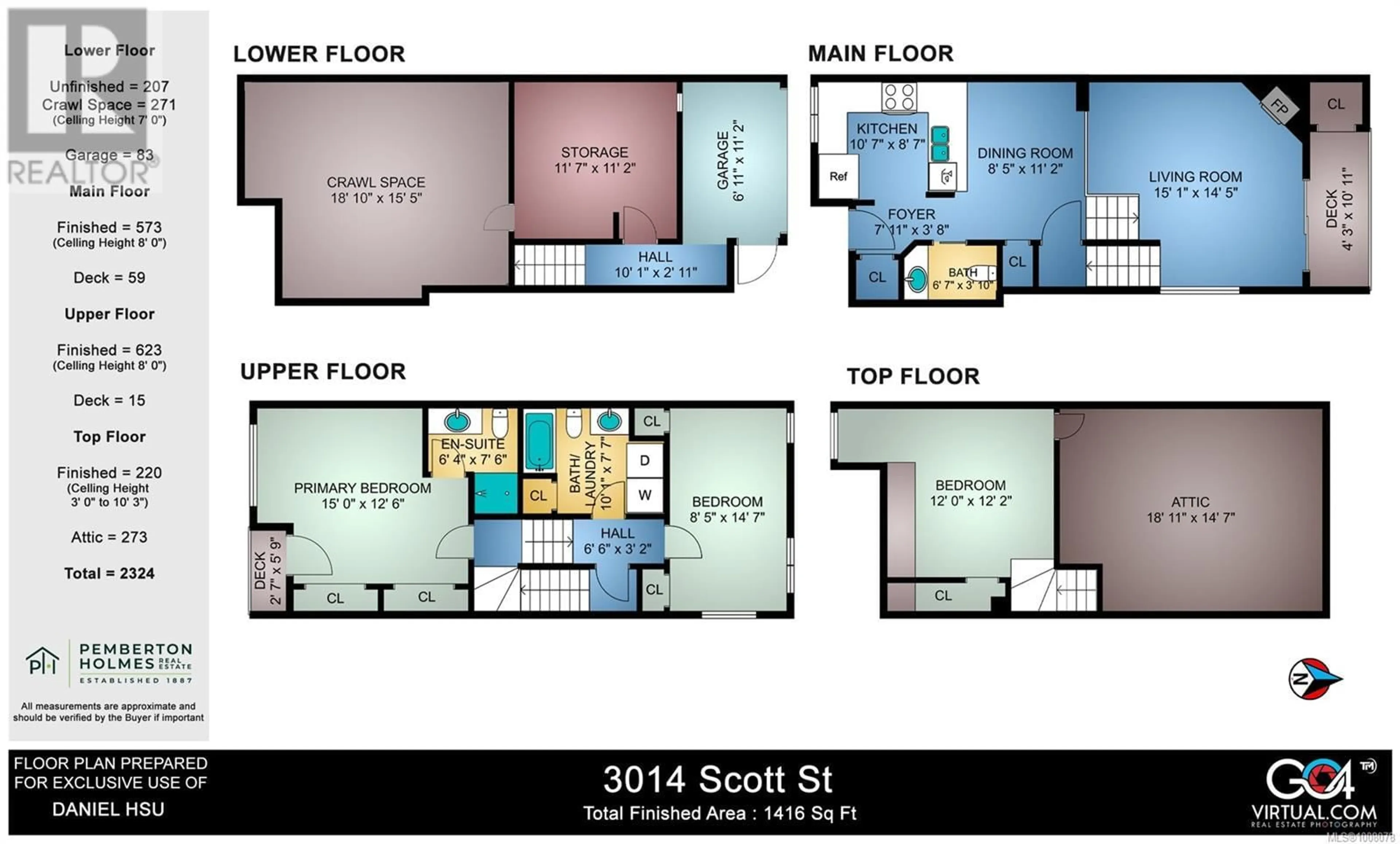 Floor plan for 3014 SCOTT STREET, Victoria British Columbia V8R4J8