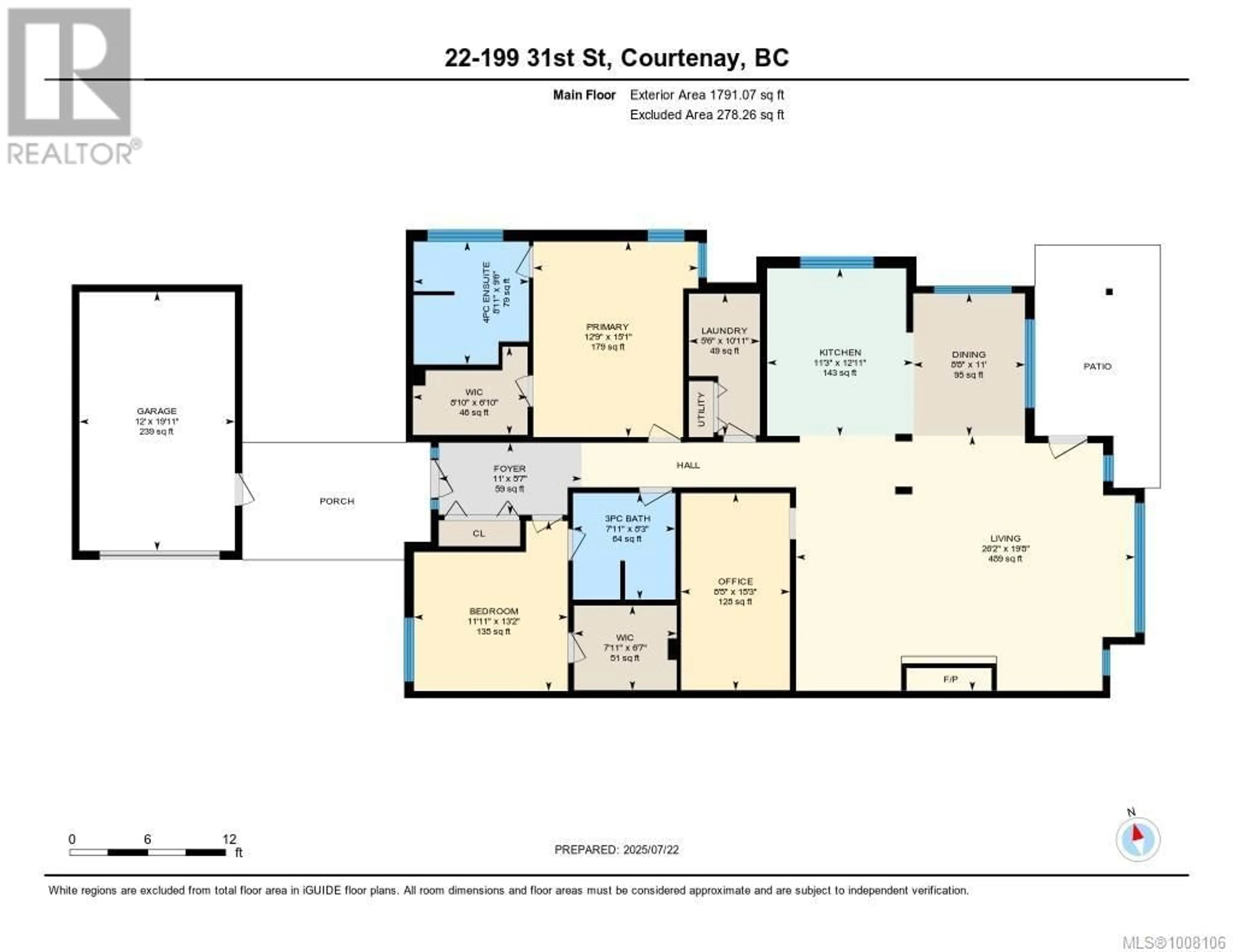 Floor plan for 22 - 199 31ST STREET, Courtenay British Columbia V9N8X1