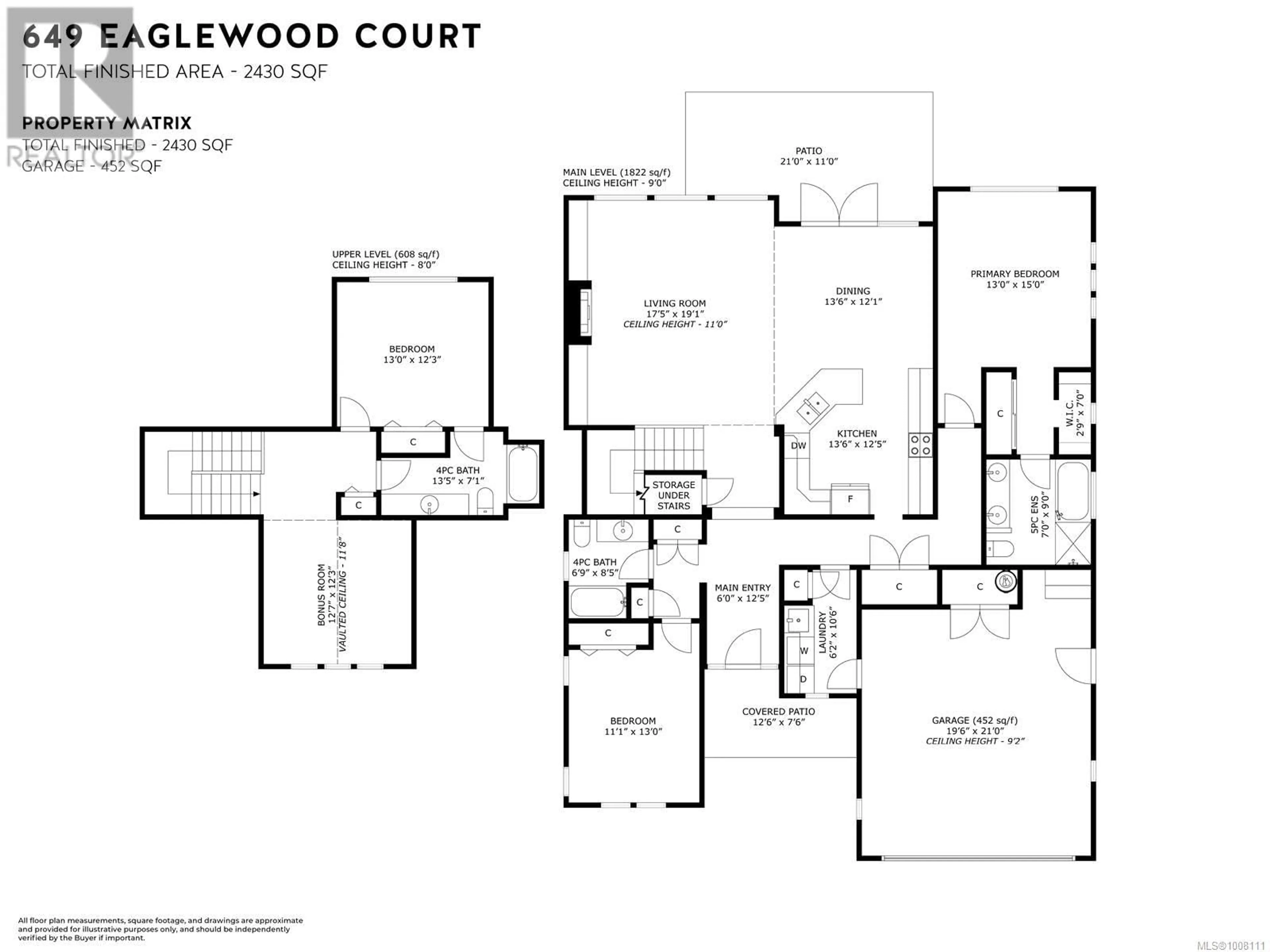 Floor plan for 649 EAGLEWOOD COURT, Qualicum Beach British Columbia V9K0A3