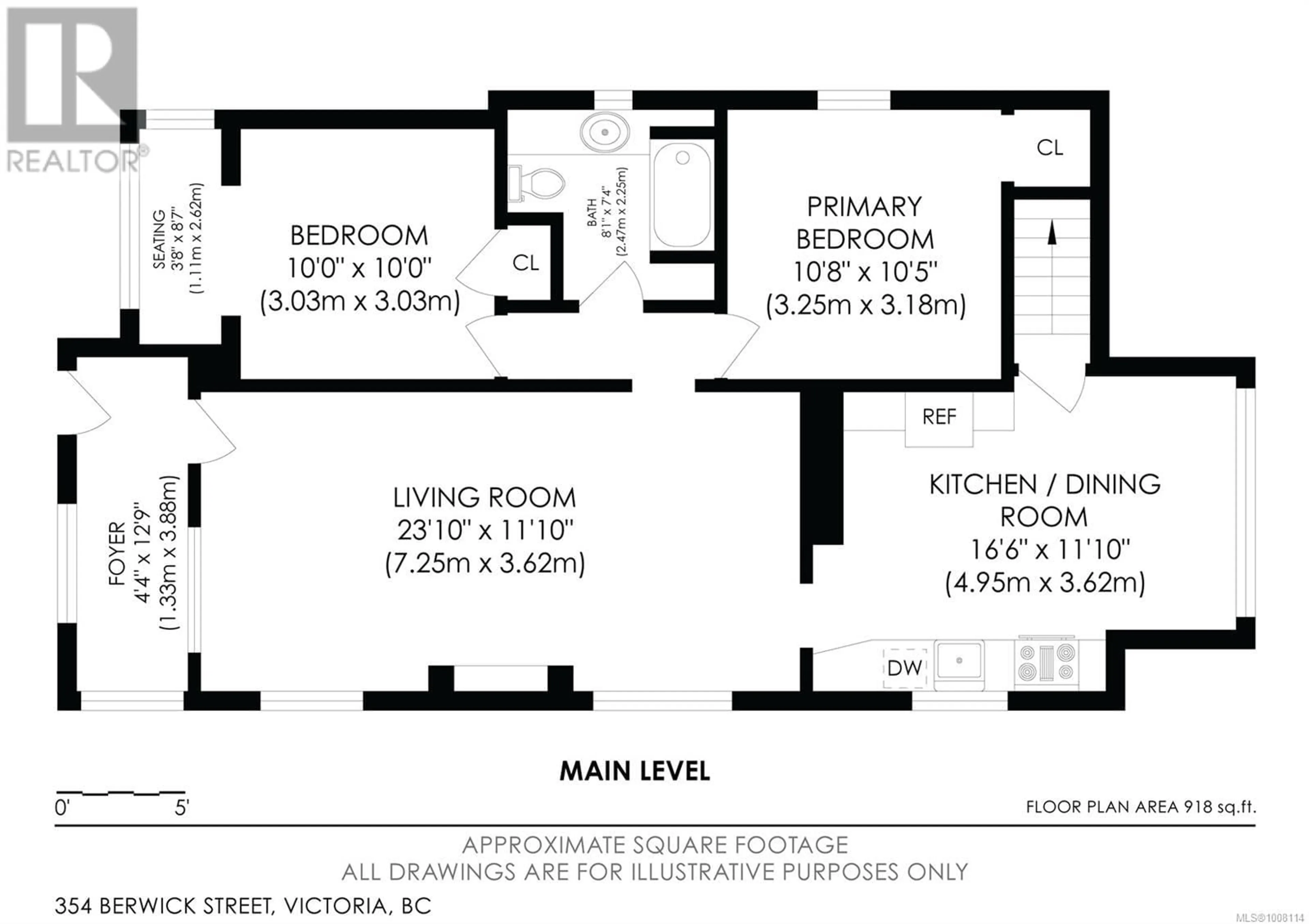 Floor plan for 354 BERWICK STREET, Victoria British Columbia V8V1C7