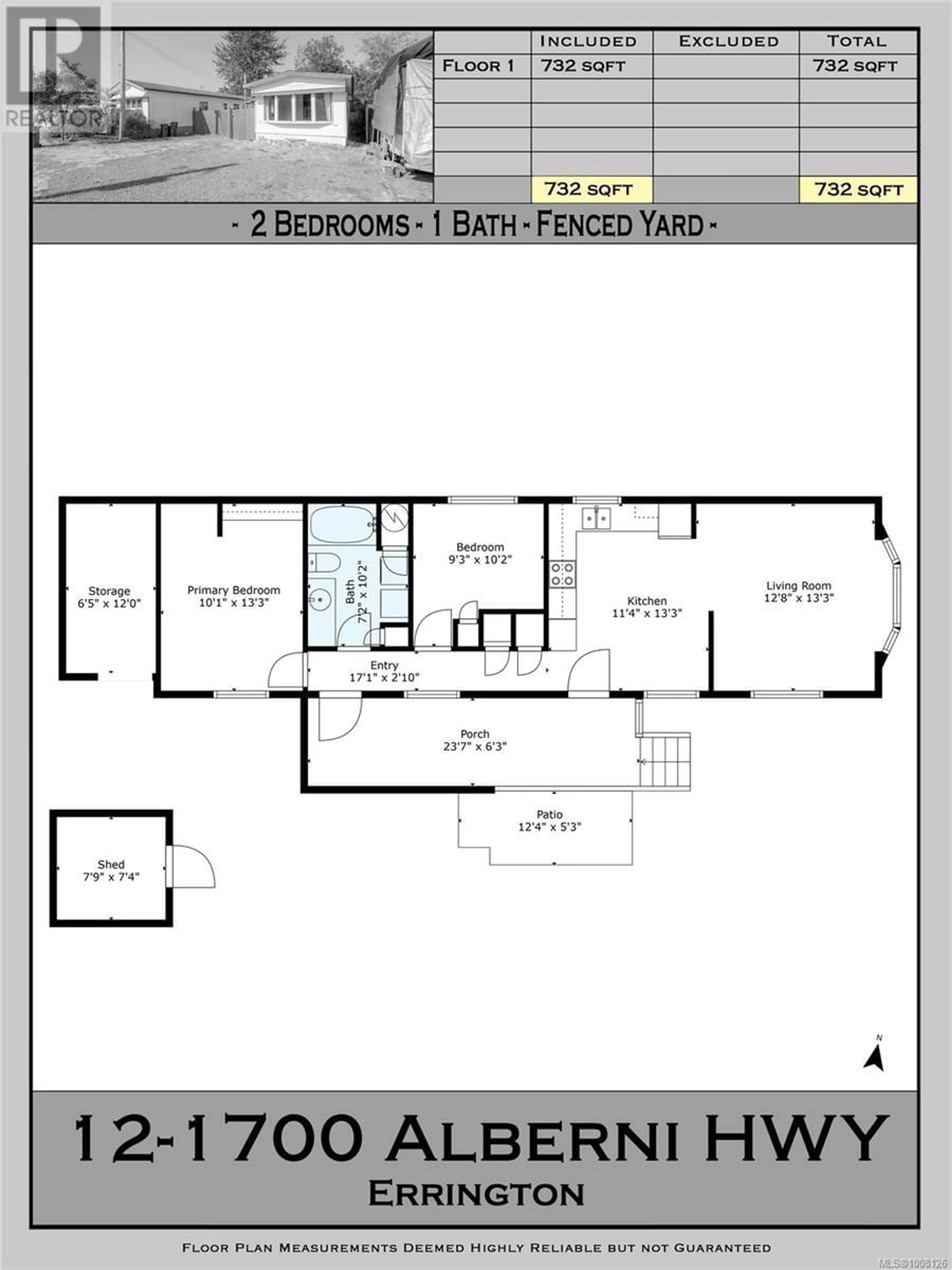 Floor plan for 12 - 1700 ALBERNI HIGHWAY, Errington British Columbia V0R1M0