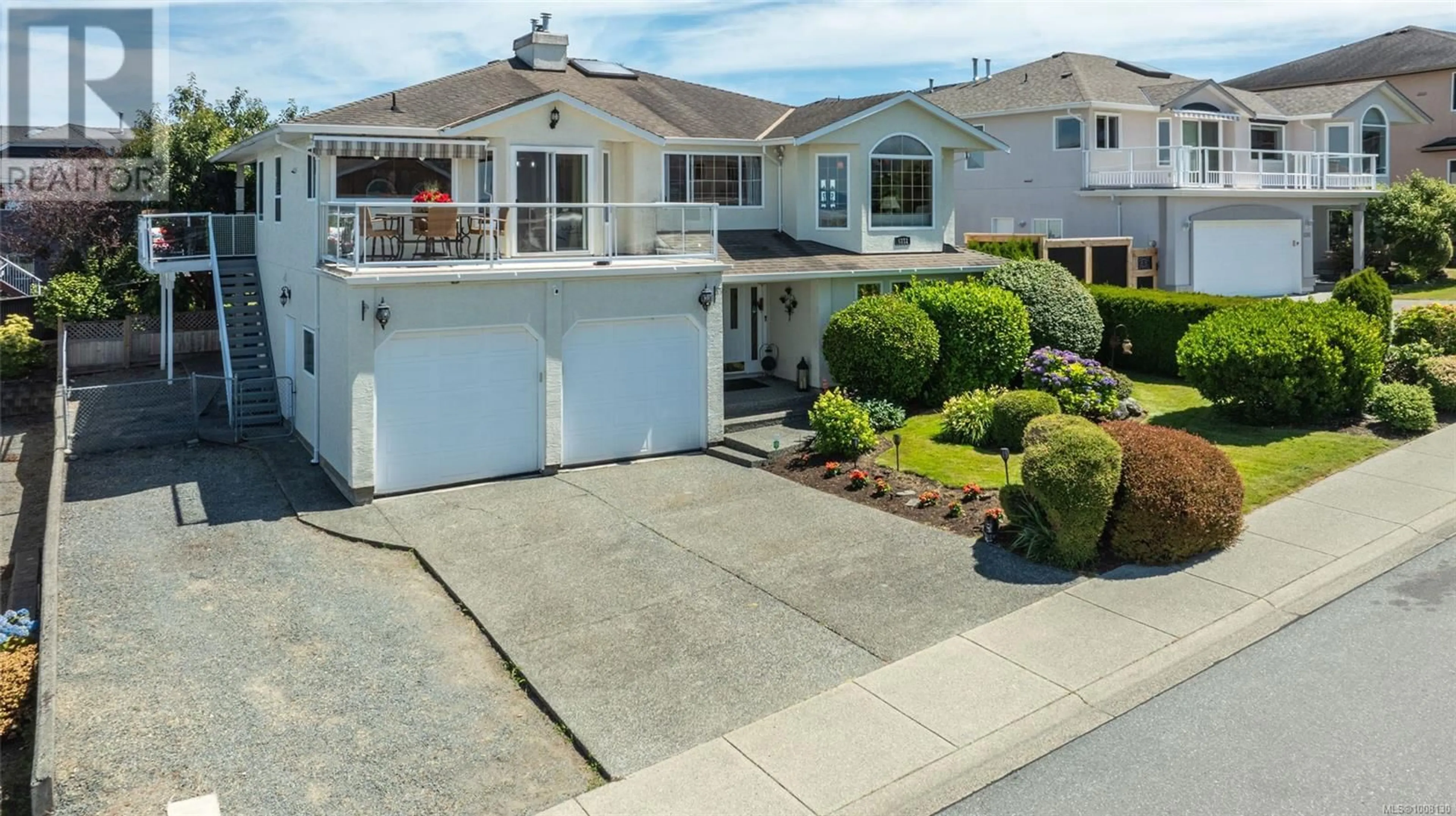 A pic from outside/outdoor area/front of a property/back of a property/a pic from drone, water/lake/river/ocean view for 6312 CORFU DRIVE, Nanaimo British Columbia V9V1N5