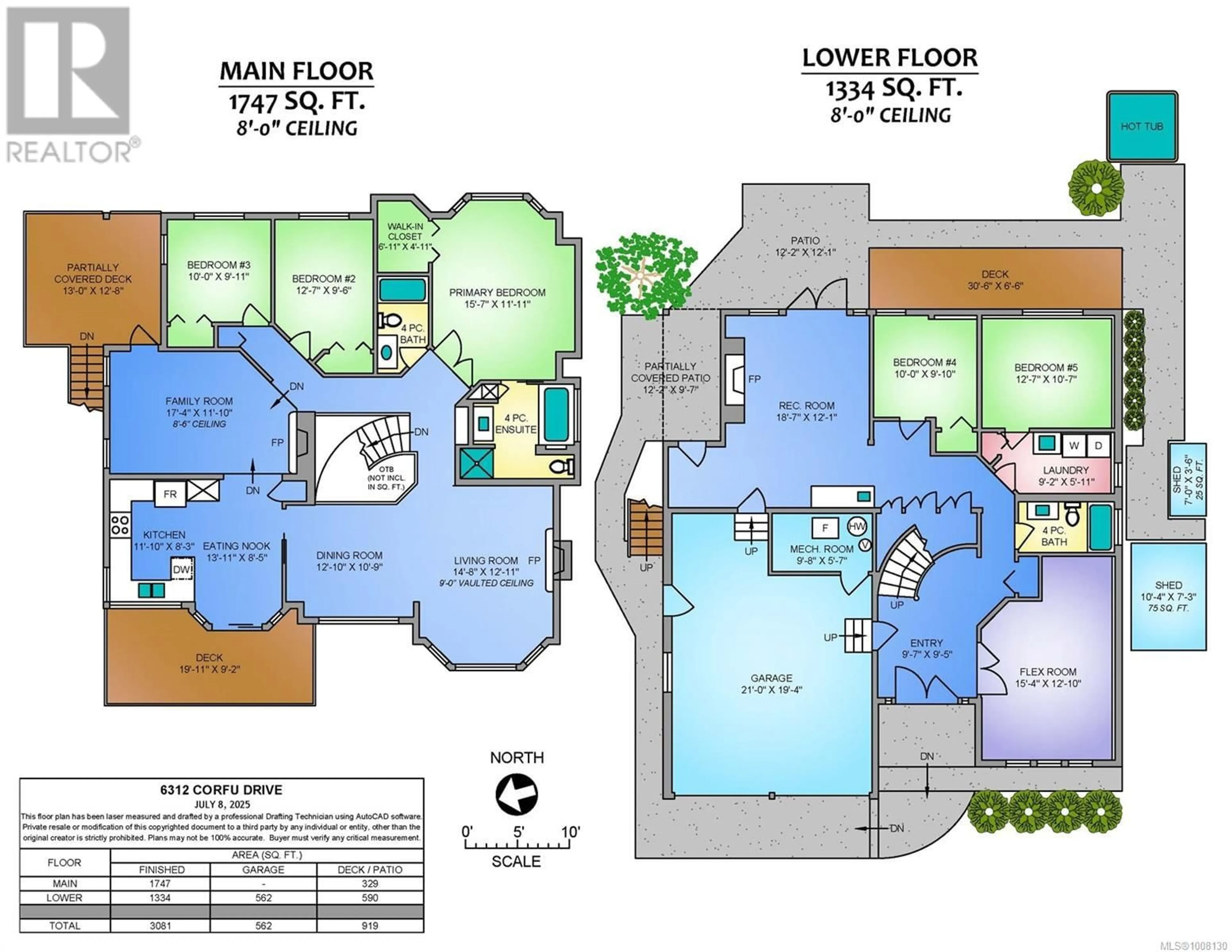 Floor plan for 6312 CORFU DRIVE, Nanaimo British Columbia V9V1N5