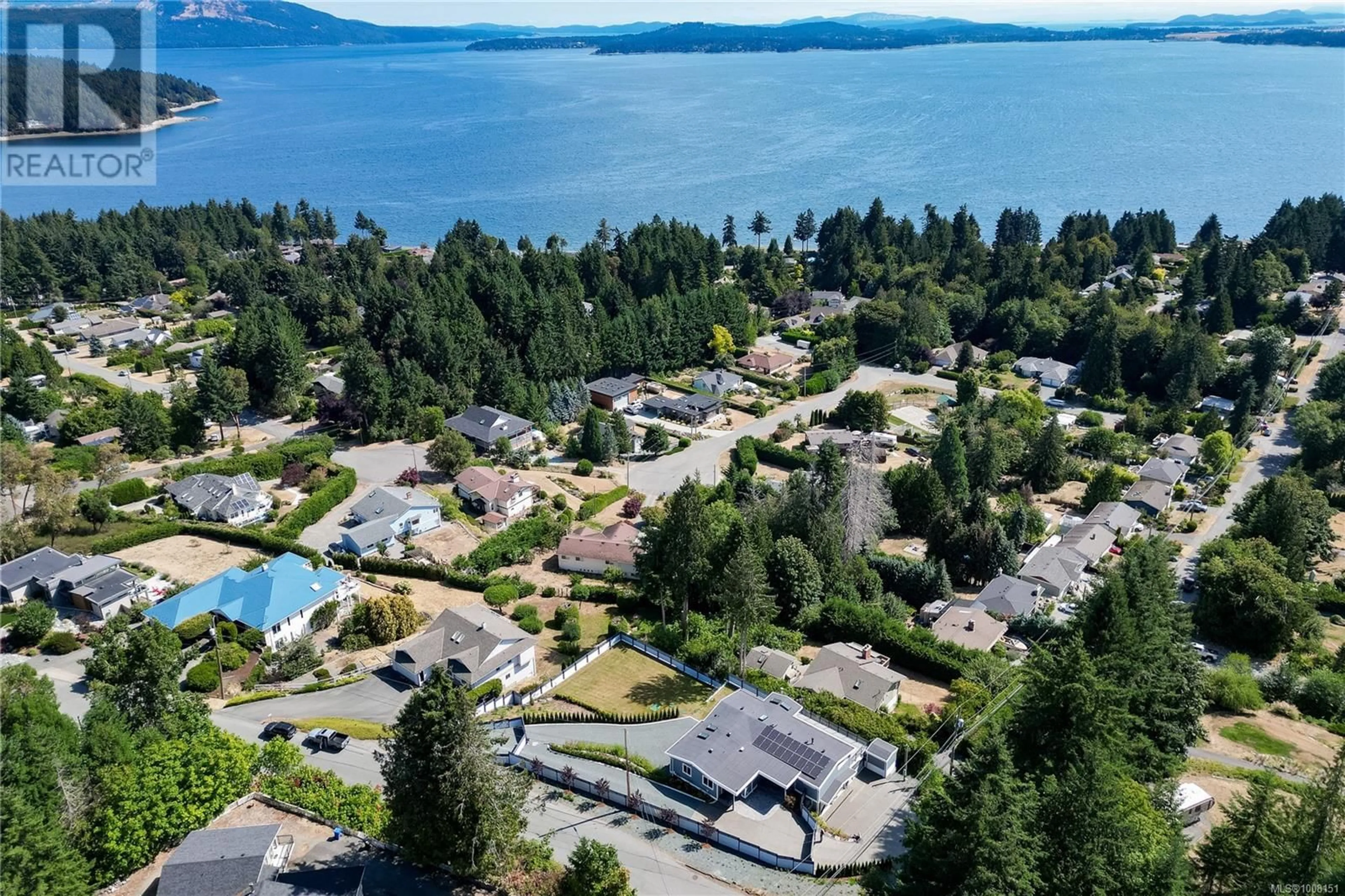 A pic from outside/outdoor area/front of a property/back of a property/a pic from drone, water/lake/river/ocean view for 667 NOOWICK ROAD, Mill Bay British Columbia V8H1G5