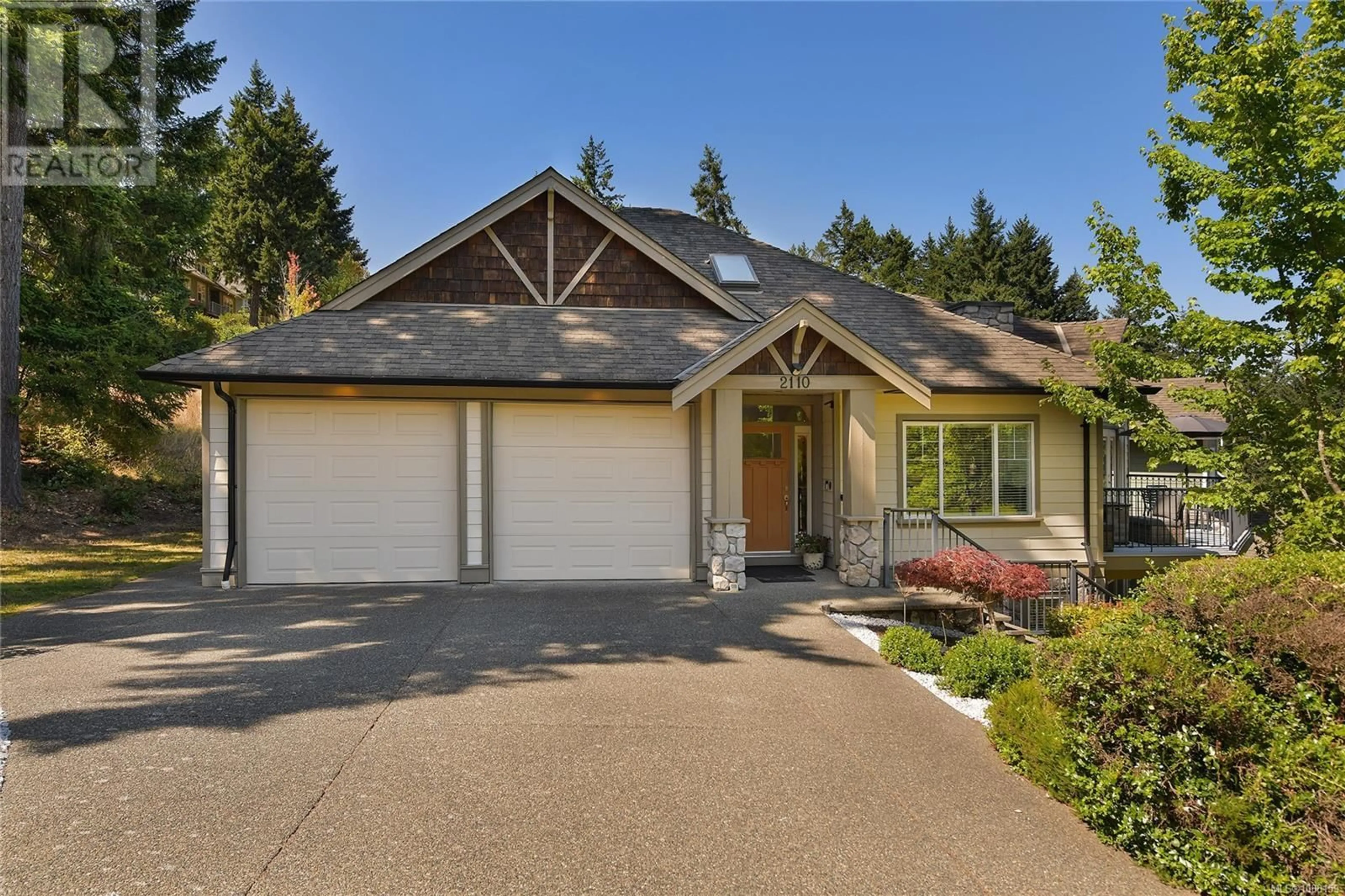 Home with vinyl exterior material, street for 2110 BISHOPS GATE, Langford British Columbia V8Z6S4