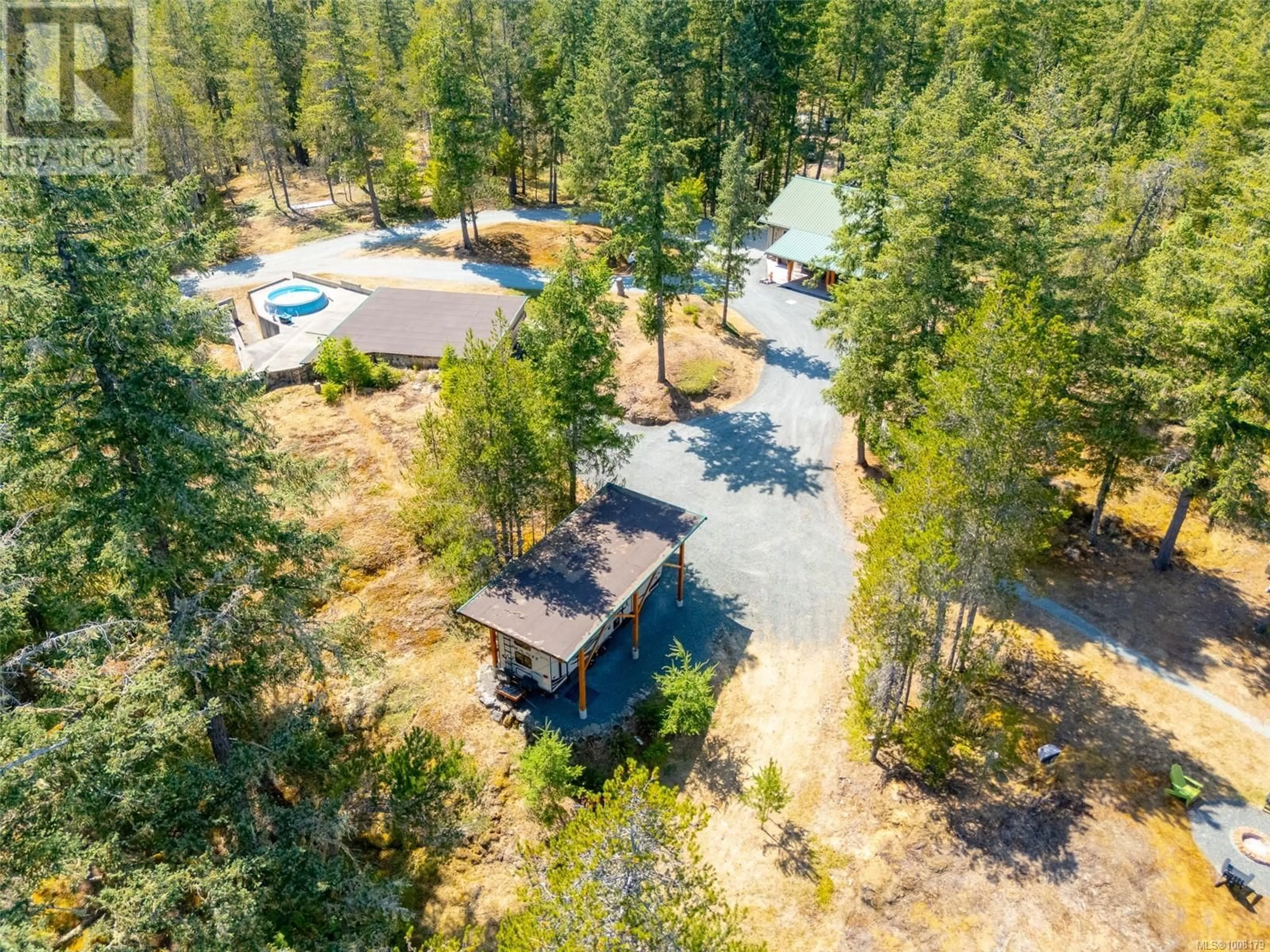 A pic from outside/outdoor area/front of a property/back of a property/a pic from drone, forest/trees view for 7800 PACIFIC RIM HIGHWAY, Port Alberni British Columbia V9Y8Y7