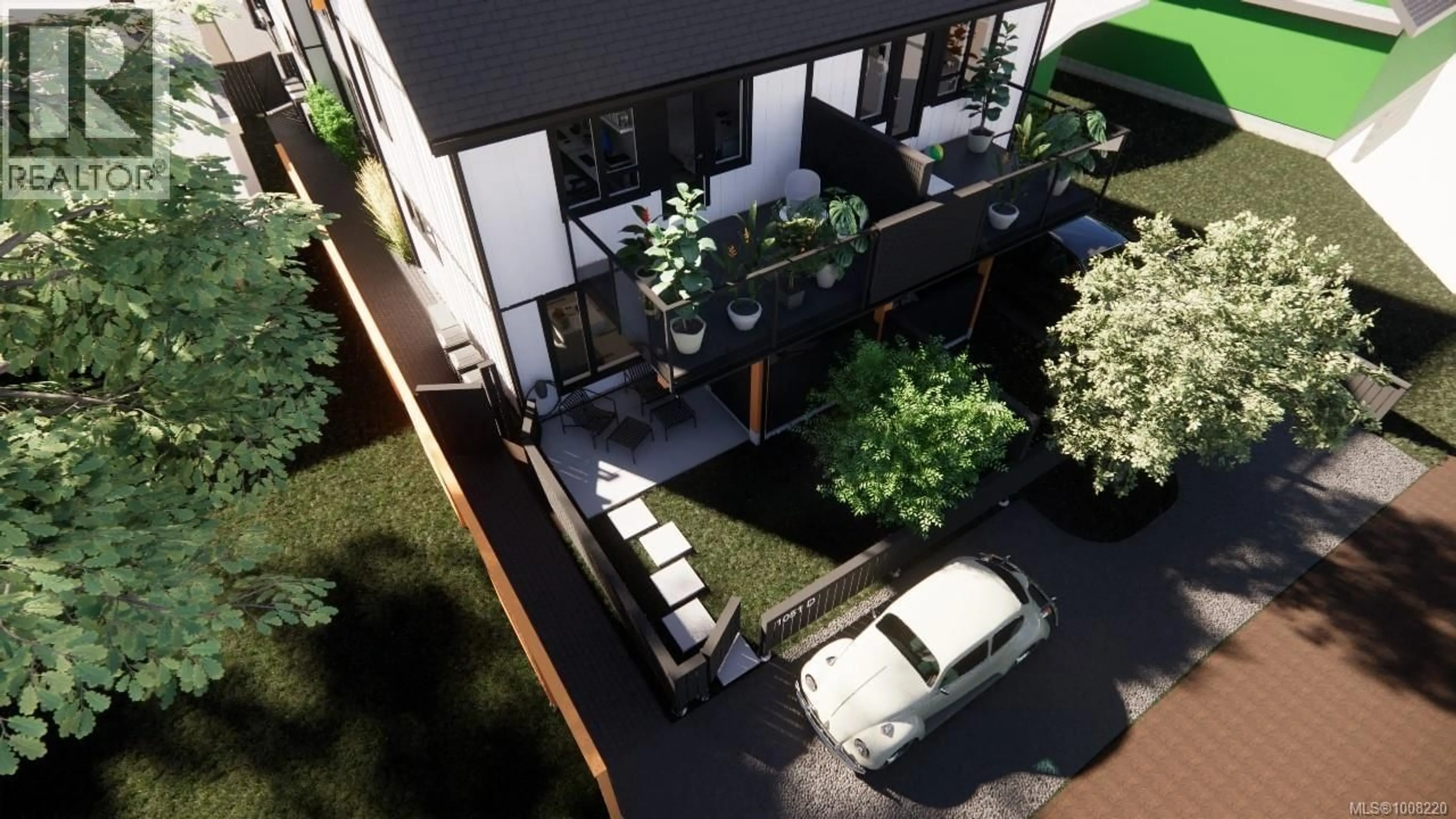 A pic from outside/outdoor area/front of a property/back of a property/a pic from drone, city buildings view from balcony for D - 1051 4TH STREET, Courtenay British Columbia V9N1H6