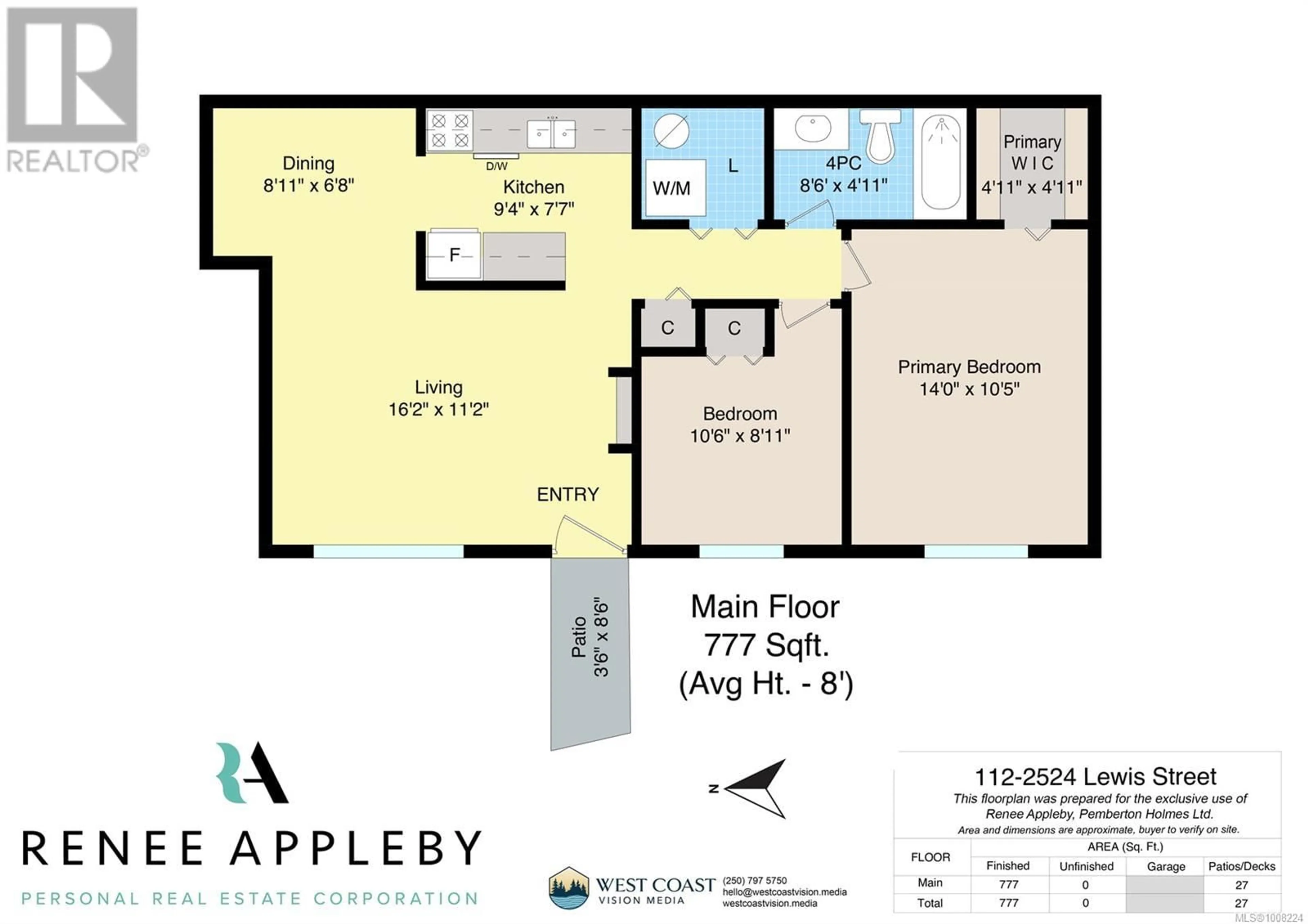 Floor plan for 112 - 2524 LEWIS STREET, Duncan British Columbia V9L2Z1