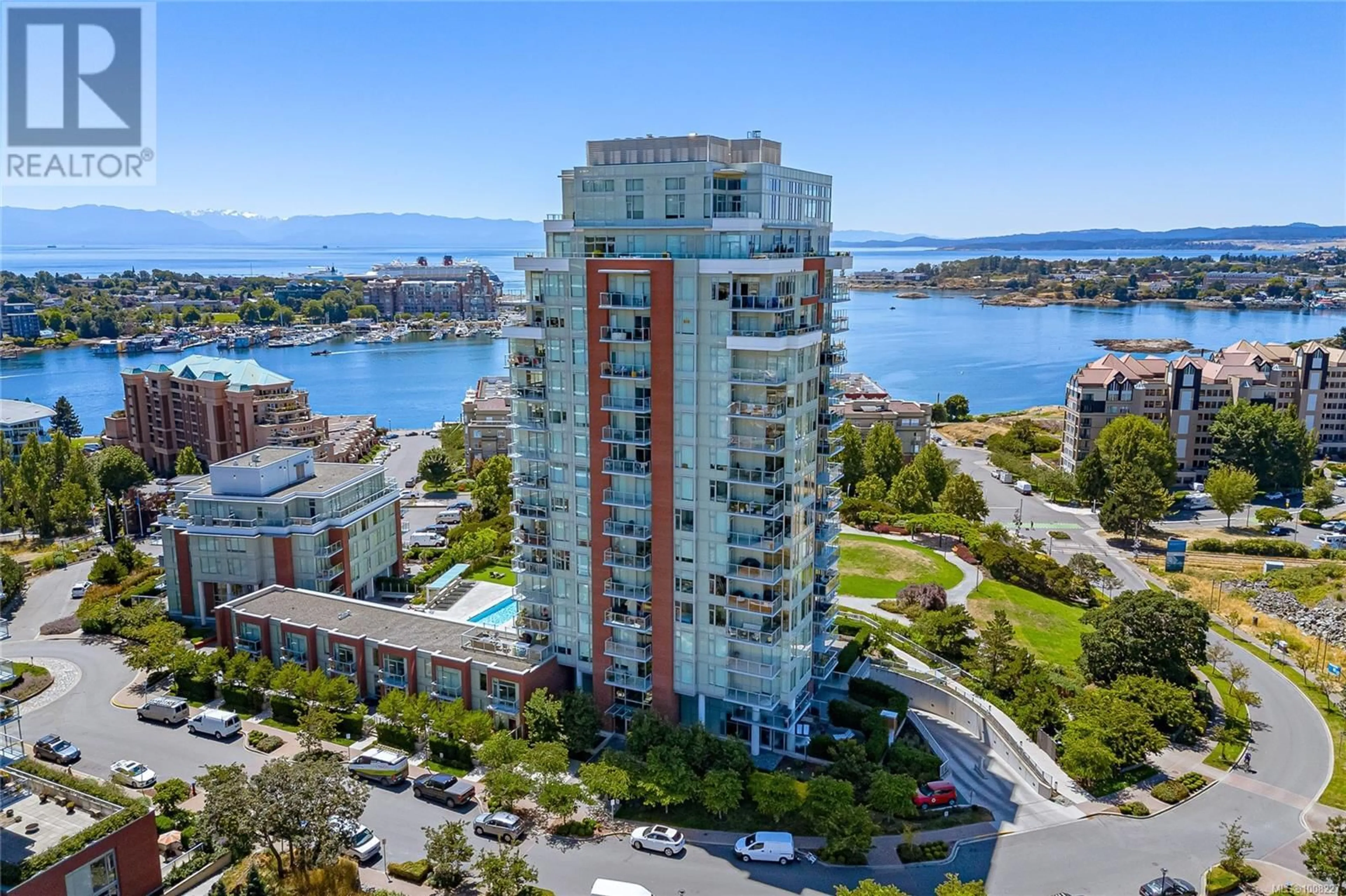 A pic from outside/outdoor area/front of a property/back of a property/a pic from drone, water/lake/river/ocean view for 505 - 60 SAGHALIE ROAD, Victoria British Columbia V9A0H1