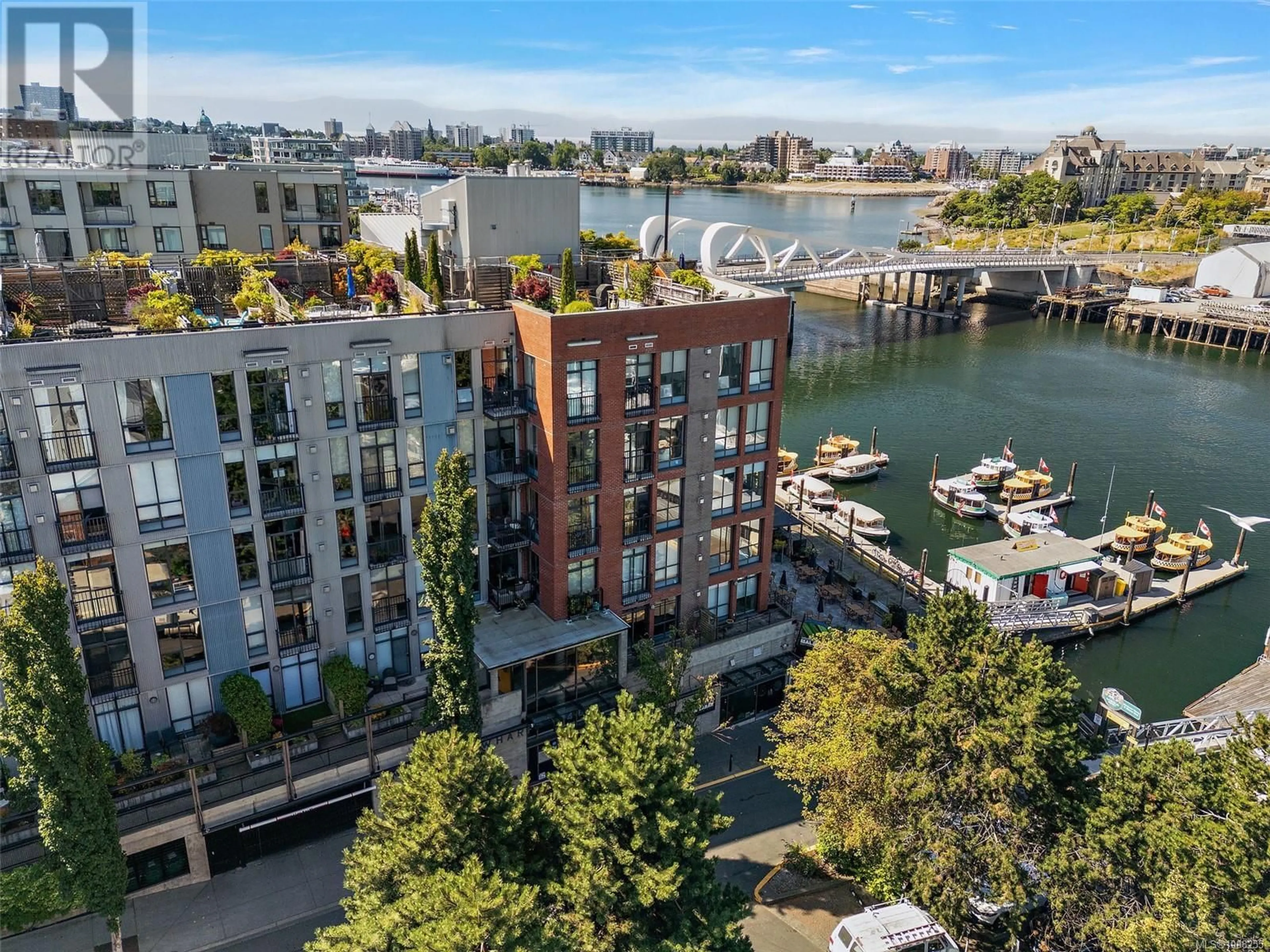 A pic from outside/outdoor area/front of a property/back of a property/a pic from drone, water/lake/river/ocean view for 212 - 409 SWIFT STREET, Victoria British Columbia V8W1S2