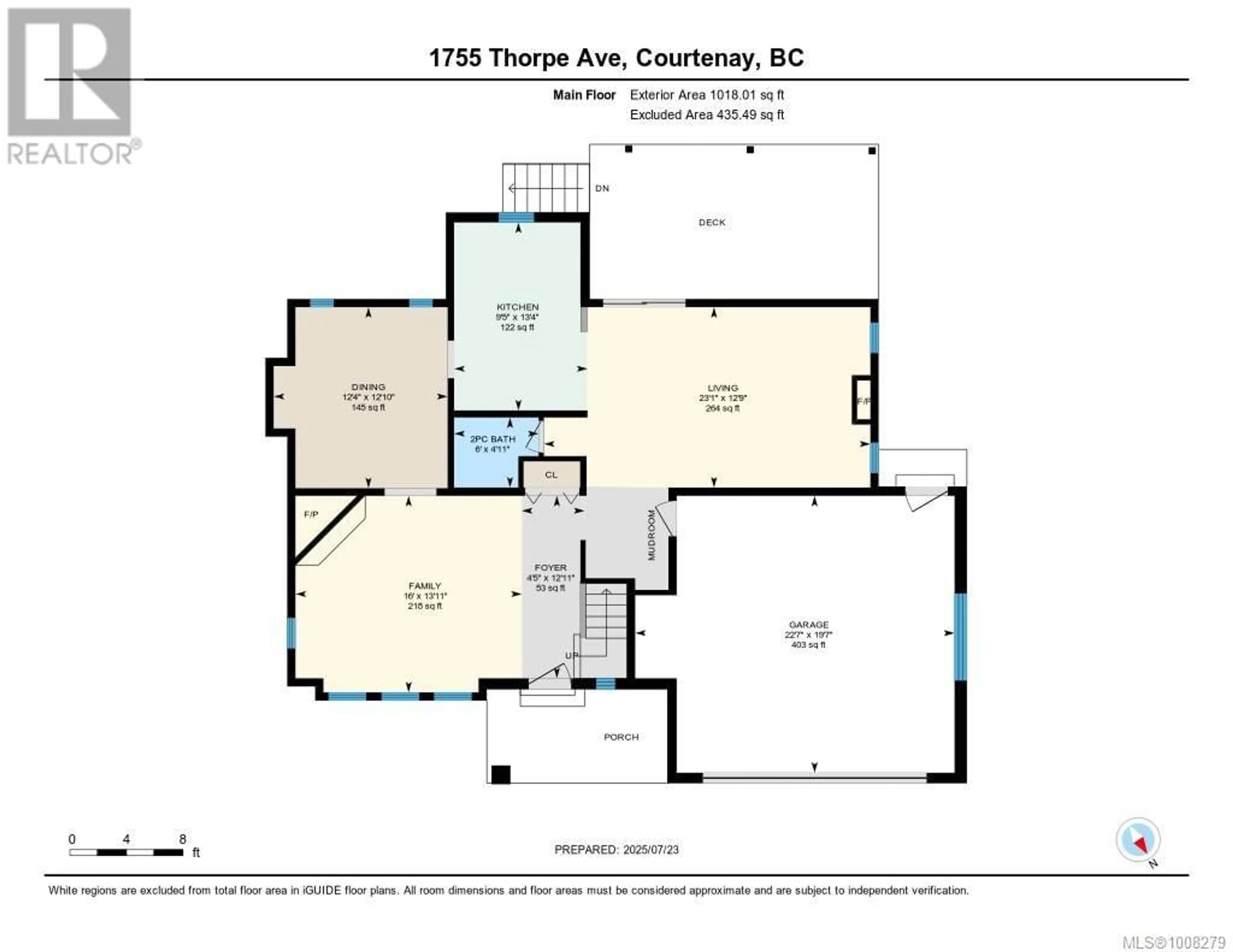 Floor plan for 1755 THORPE AVENUE, Courtenay British Columbia V9M8M3