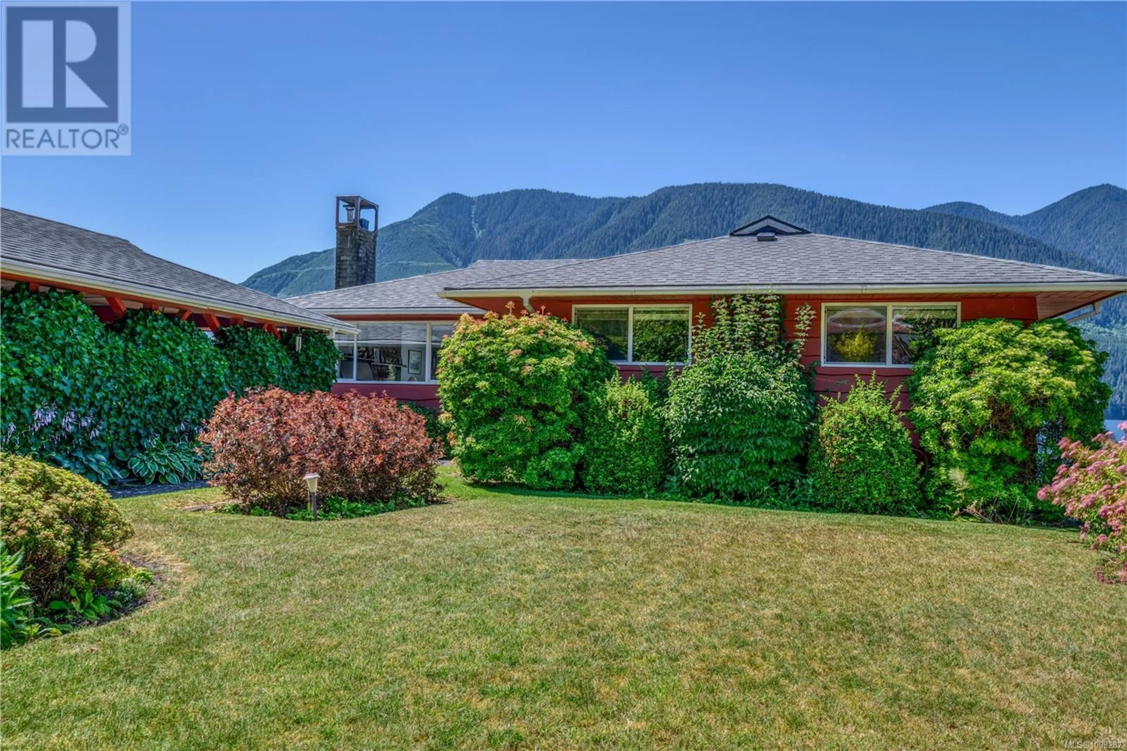 A pic from outside/outdoor area/front of a property/back of a property/a pic from drone, mountain view for 1030 MARINE DRIVE, Port Alice British Columbia V0N2M0