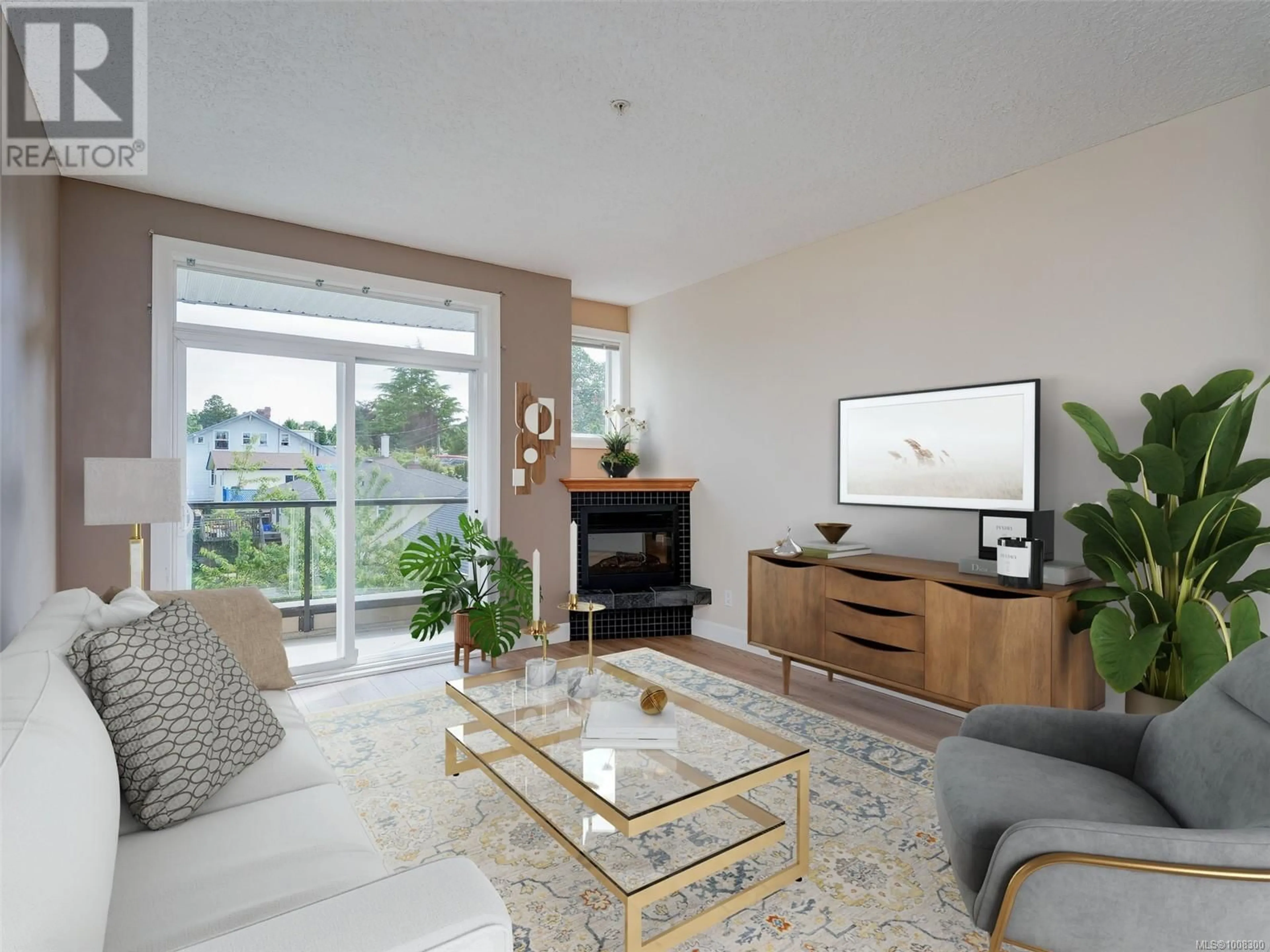 Living room with furniture, unknown for 303 - 76 GORGE ROAD WEST, Saanich British Columbia V9A1M1