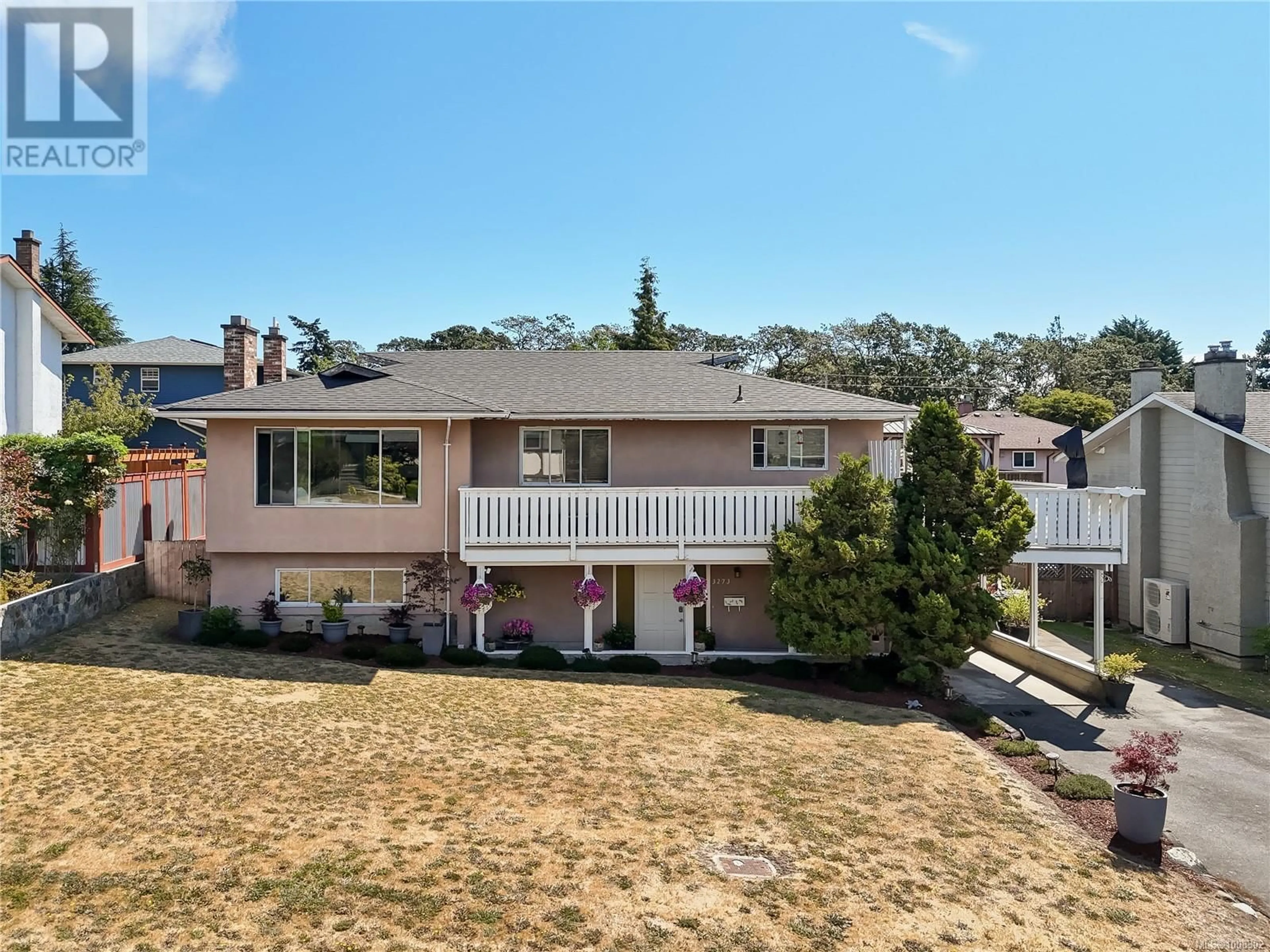 A pic from outside/outdoor area/front of a property/back of a property/a pic from drone, mountain view for 3273 MEGAW PLACE, Saanich British Columbia V8P5J7