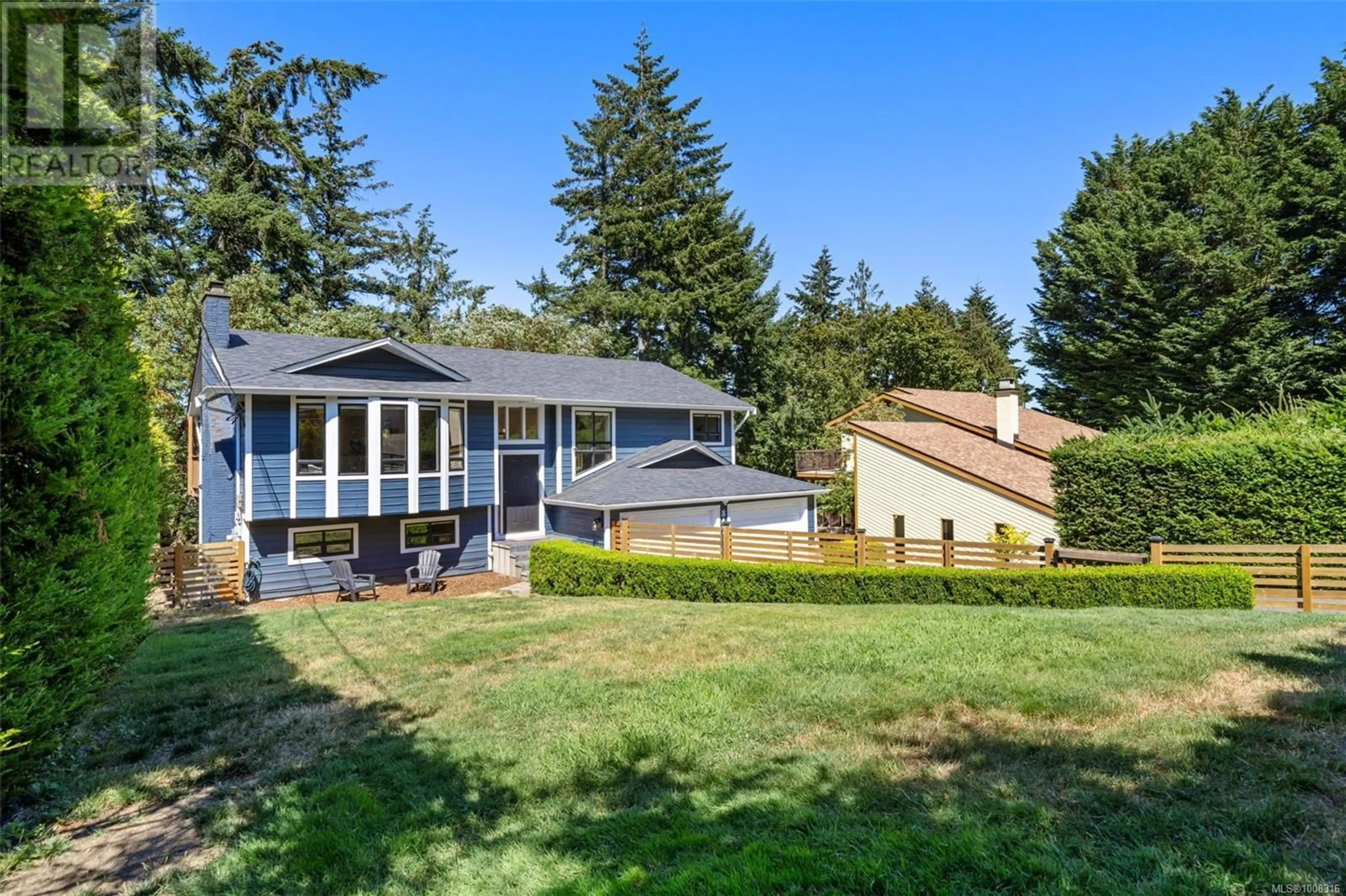 A pic from outside/outdoor area/front of a property/back of a property/a pic from drone, water/lake/river/ocean view for 846 CECIL BLOGG DRIVE, Colwood British Columbia V9C3H7