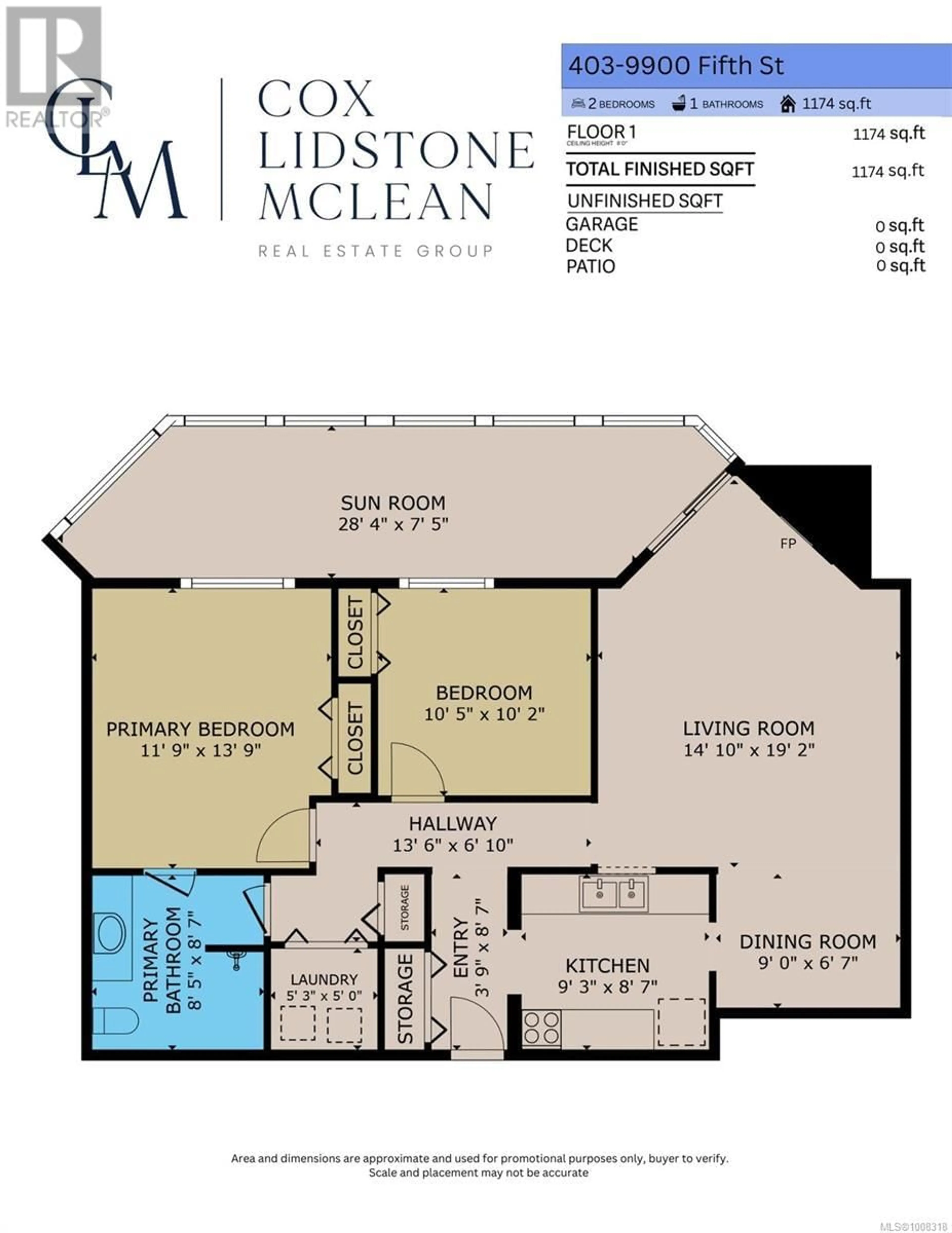 Floor plan for 403 - 9900 FIFTH STREET, Sidney British Columbia V8L2X3