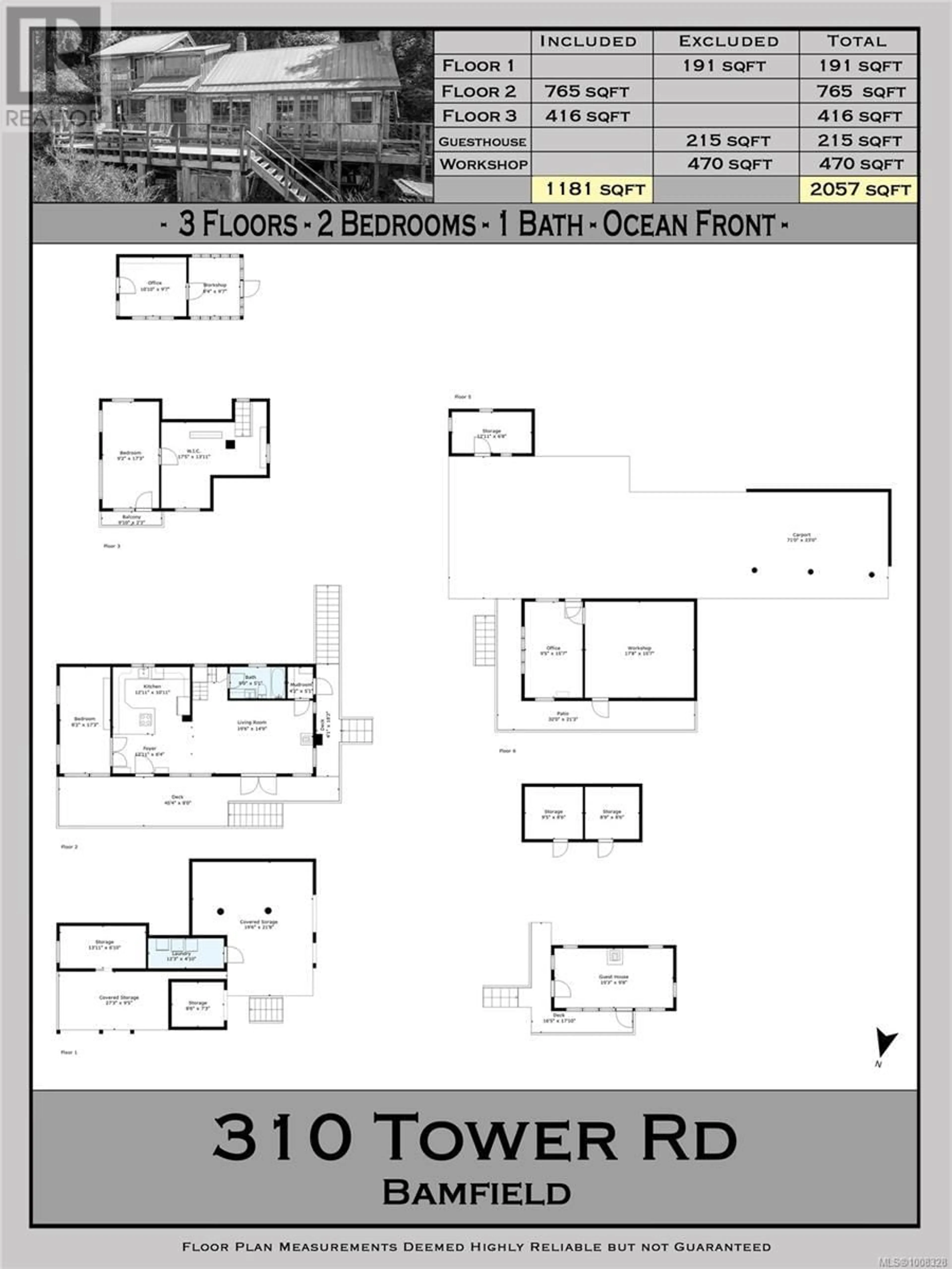 Floor plan for 310 TOWER ROAD, Bamfield British Columbia V0R1B0