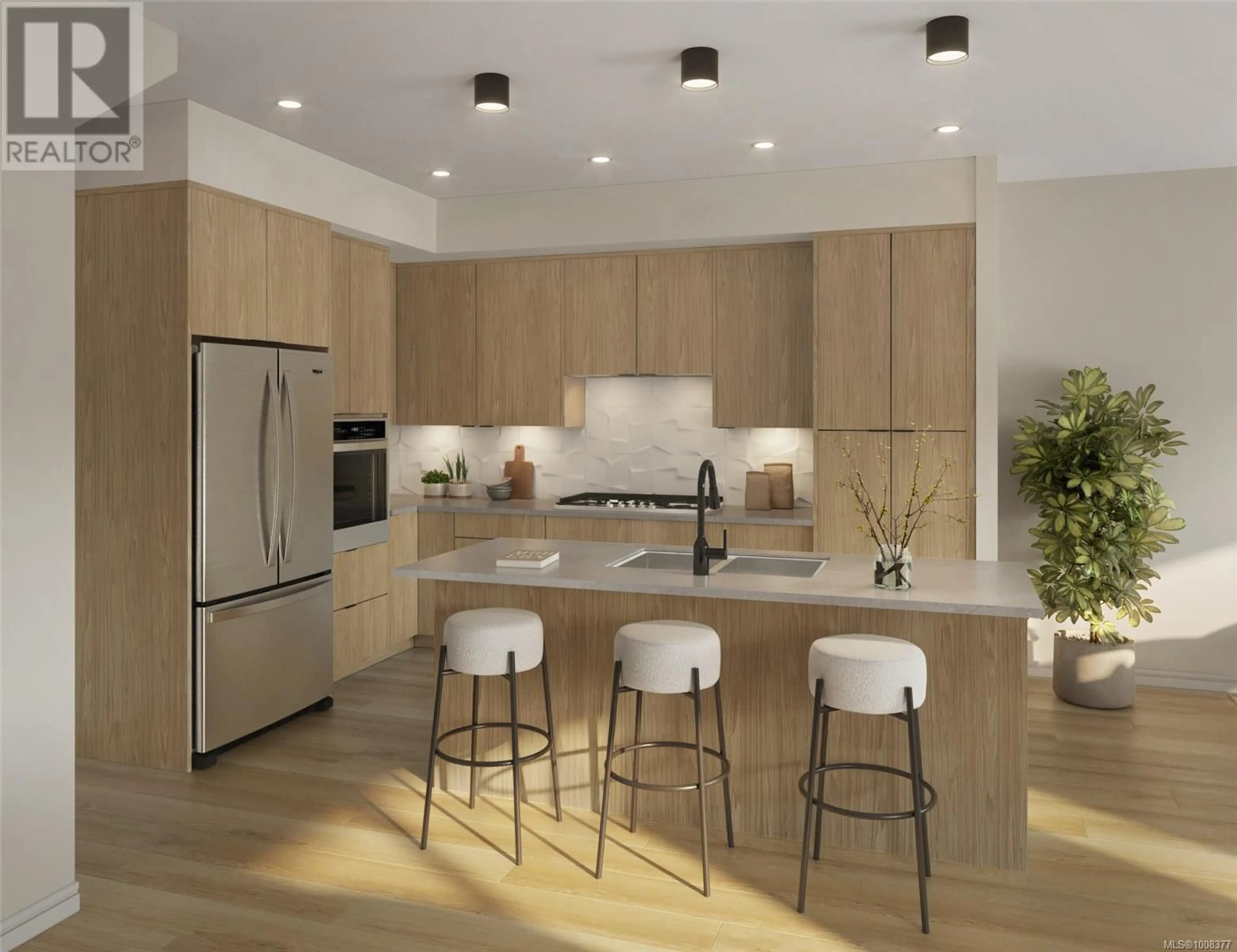 Contemporary kitchen, wood/laminate floor for 2510 BRONZITE PLACE, Langford British Columbia V9B7E2