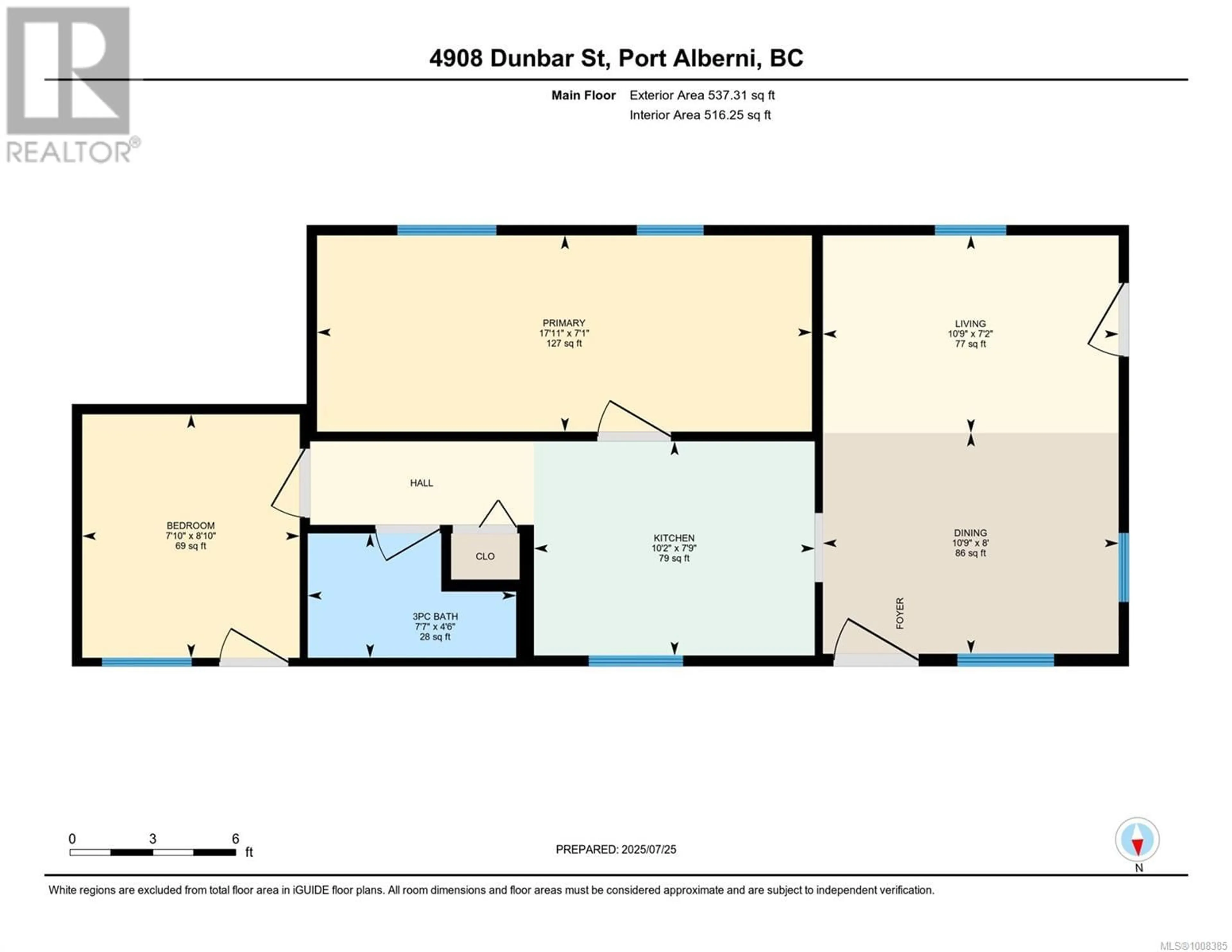 Floor plan for 4908 DUNBAR STREET, Port Alberni British Columbia V9Y3G6