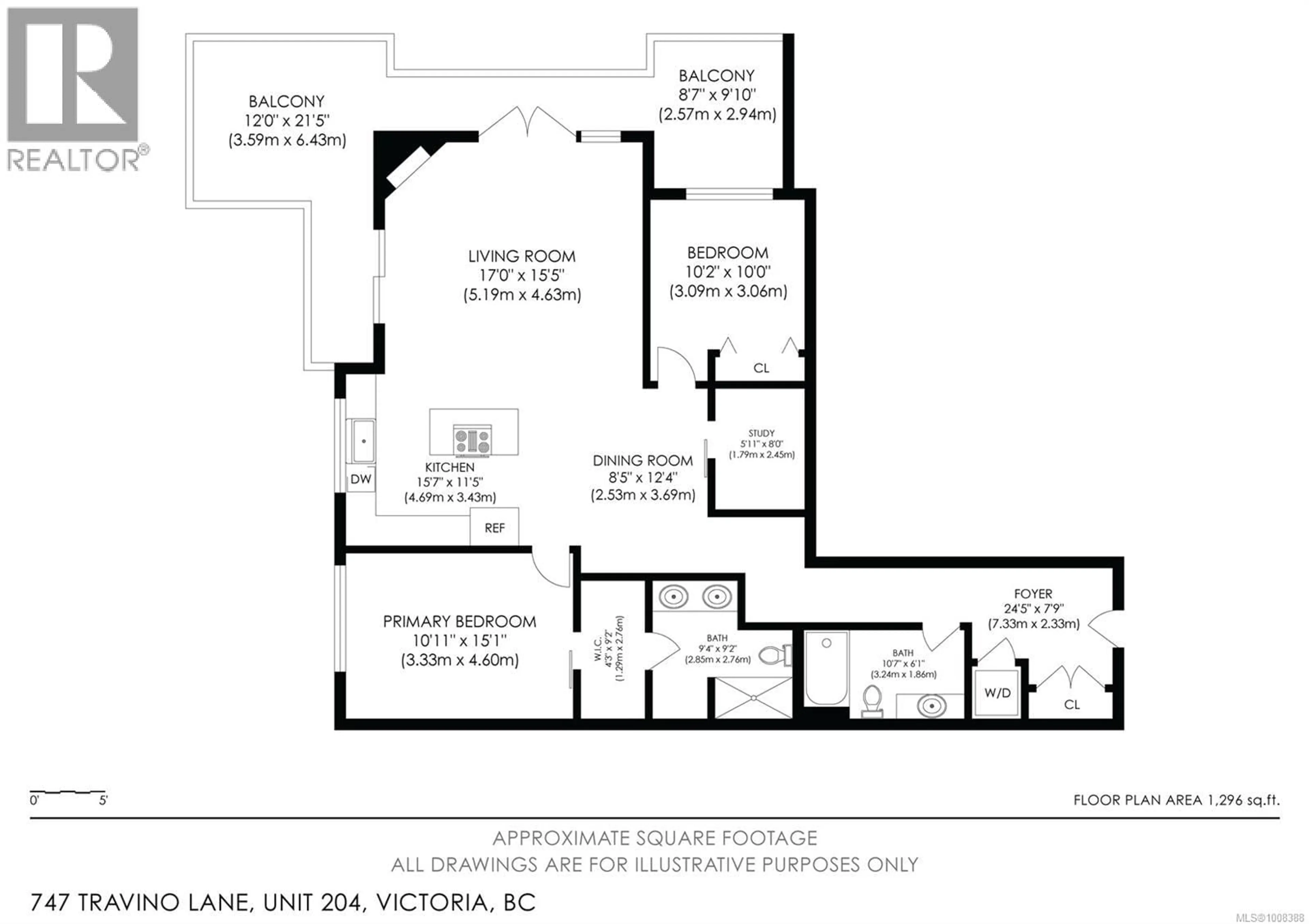 Floor plan for 204 - 747 TRAVINO LANE, Saanich British Columbia V8Z0E4