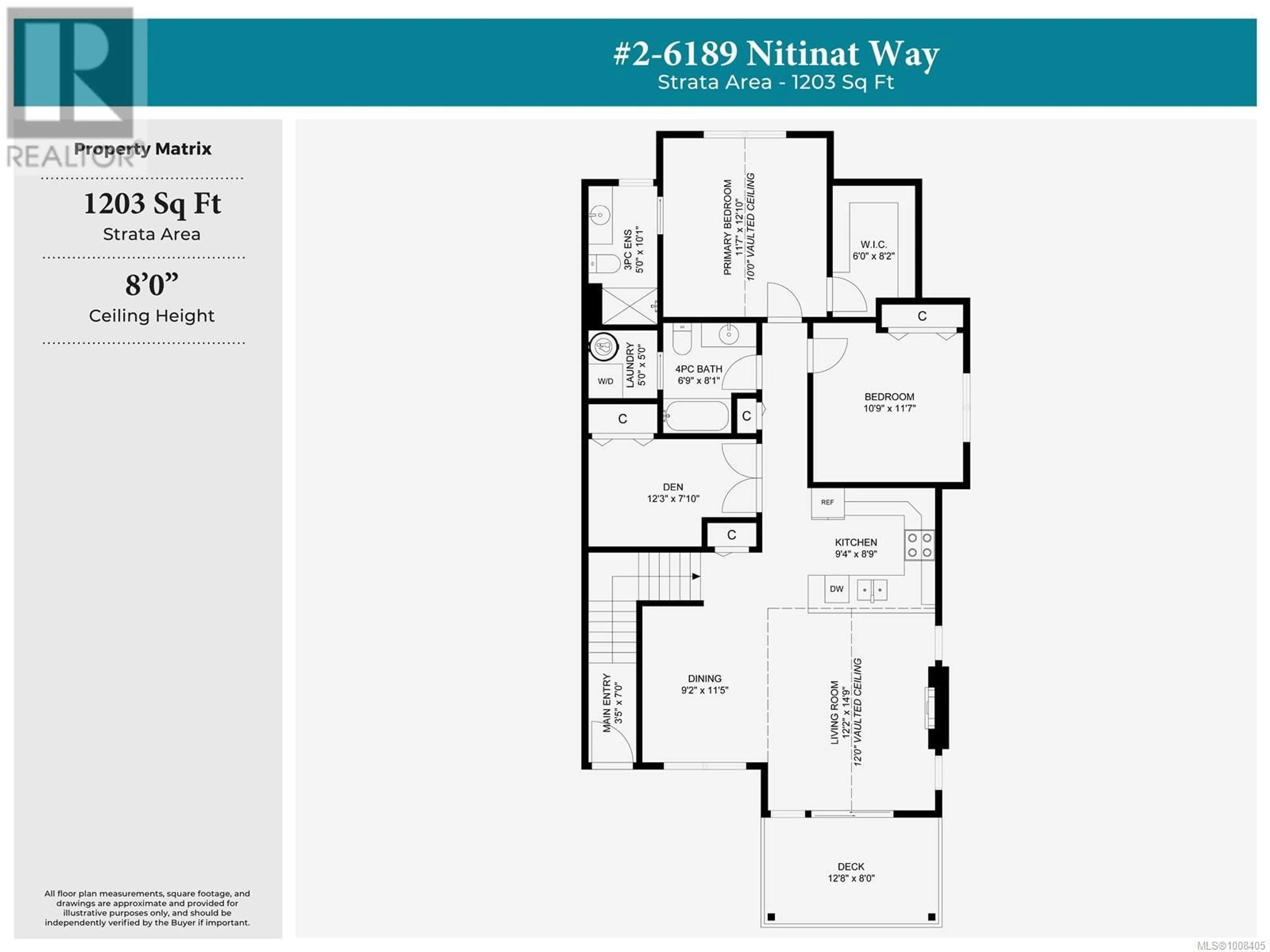 Floor plan for 2 - 6189 NITINAT WAY, Nanaimo British Columbia V9V0A9