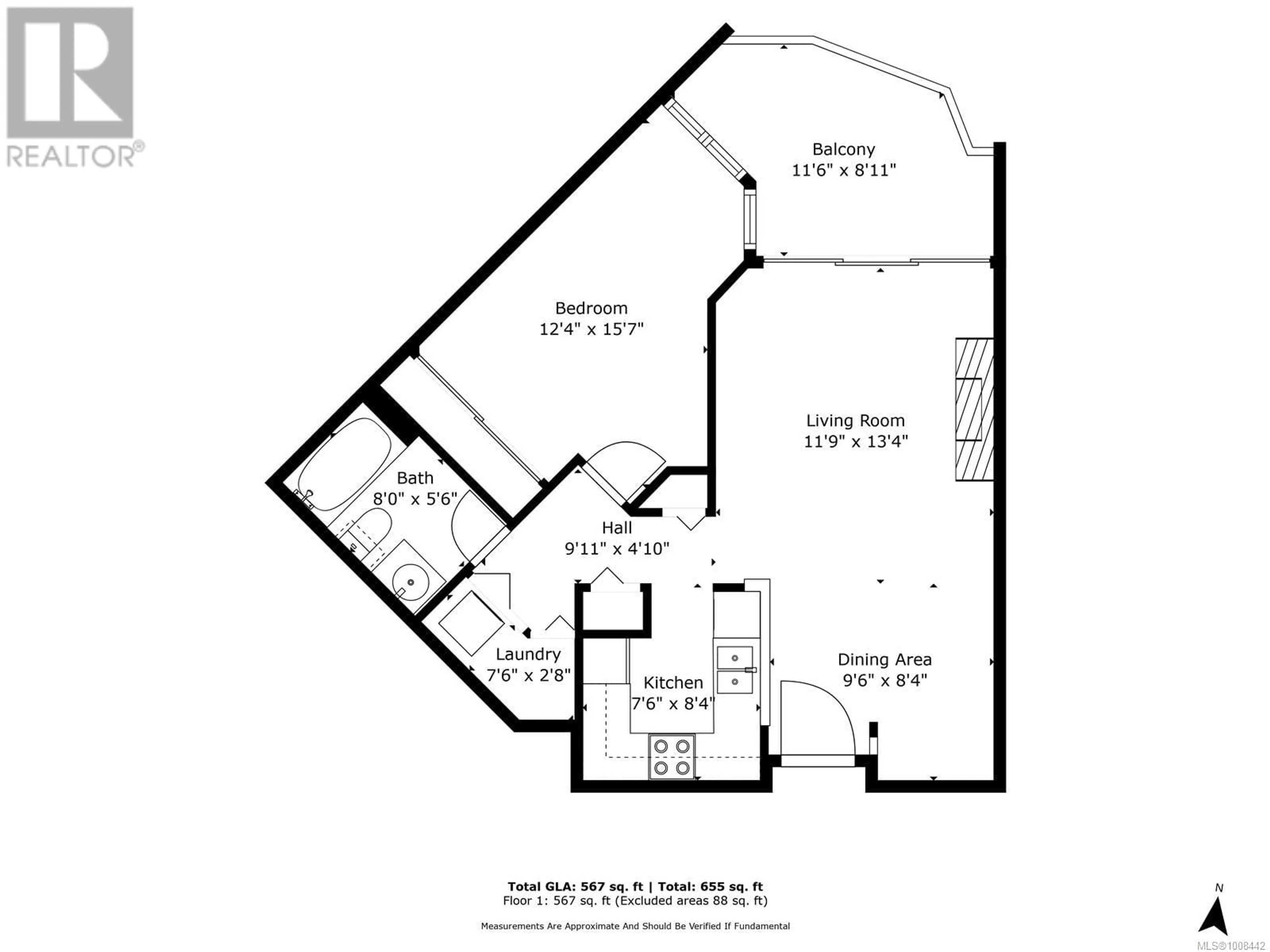 Floor plan for 308 - 5650 EDGEWATER LANE, Nanaimo British Columbia V9T6K1