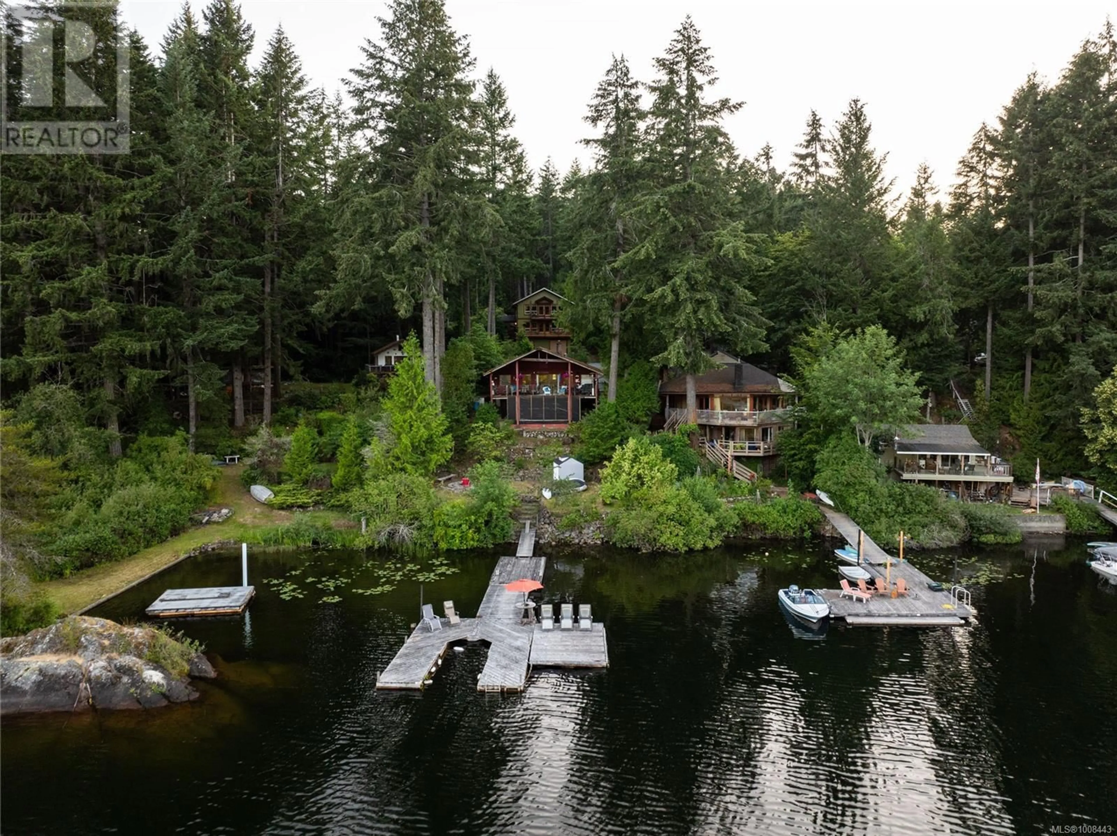 A pic from outside/outdoor area/front of a property/back of a property/a pic from drone, water/lake/river/ocean view for 1415 WEST SHAWNIGAN LAKE ROAD, Shawnigan Lake British Columbia V0R2W0