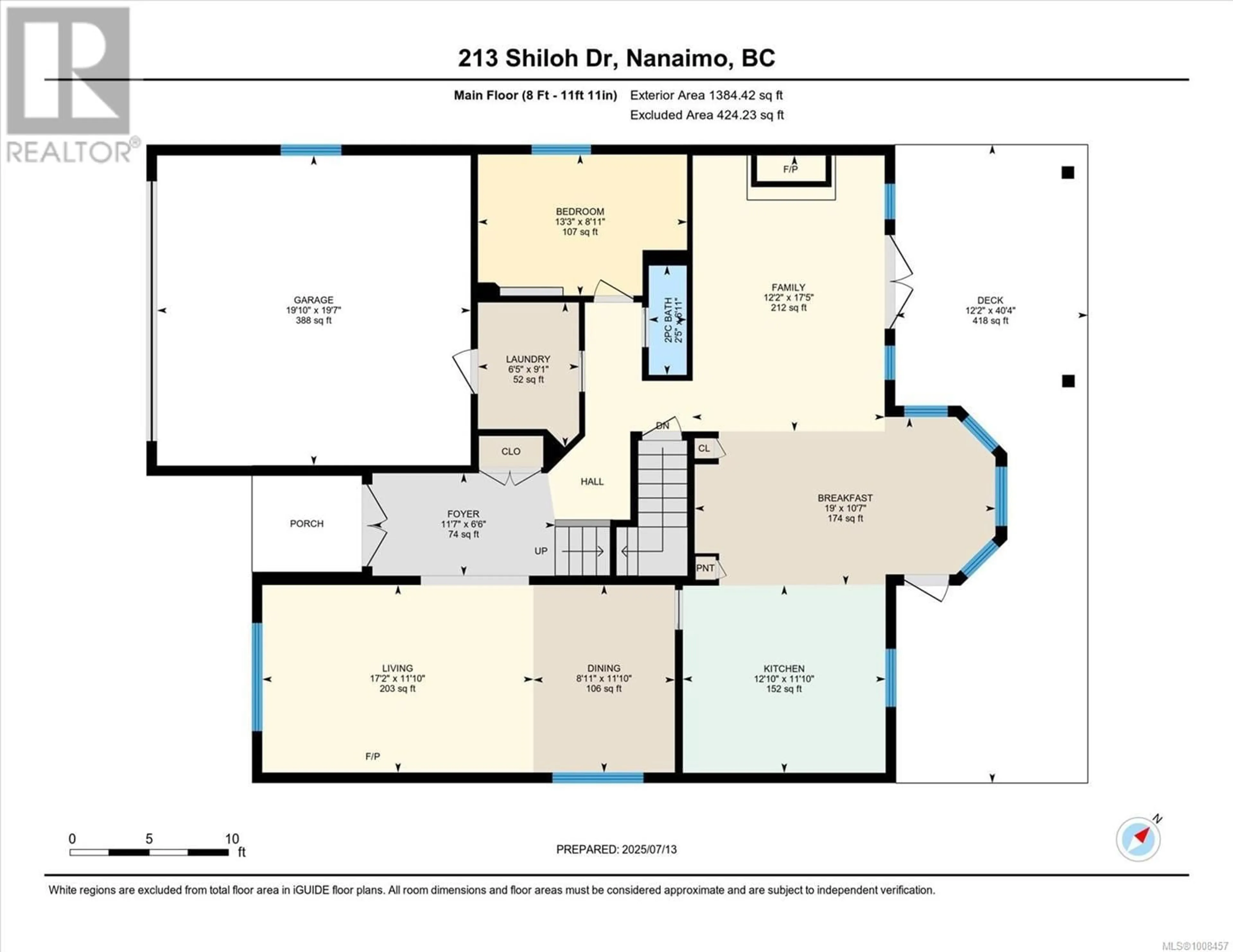Floor plan for 213 SHILOH DRIVE, Nanaimo British Columbia V9R7C8