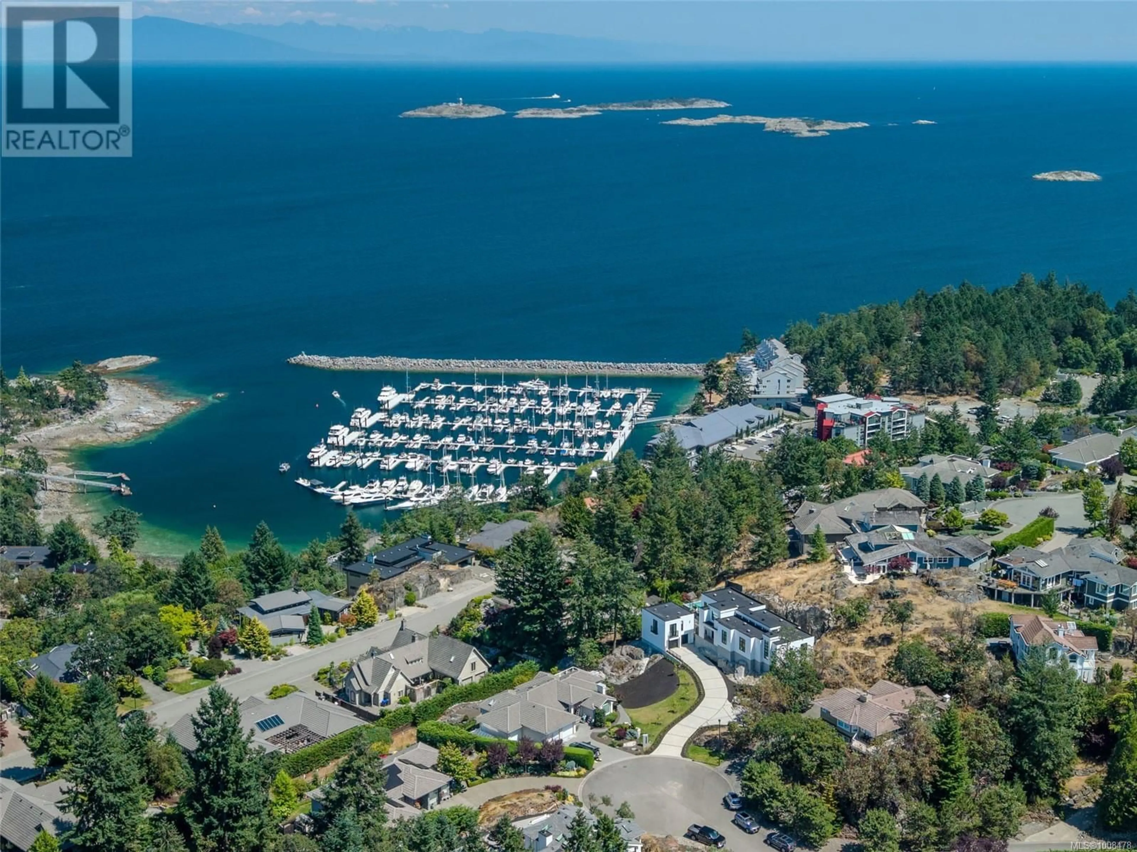 A pic from outside/outdoor area/front of a property/back of a property/a pic from drone, water/lake/river/ocean view for 2080 ROLSTON PLACE, Nanoose Bay British Columbia V9P9H4