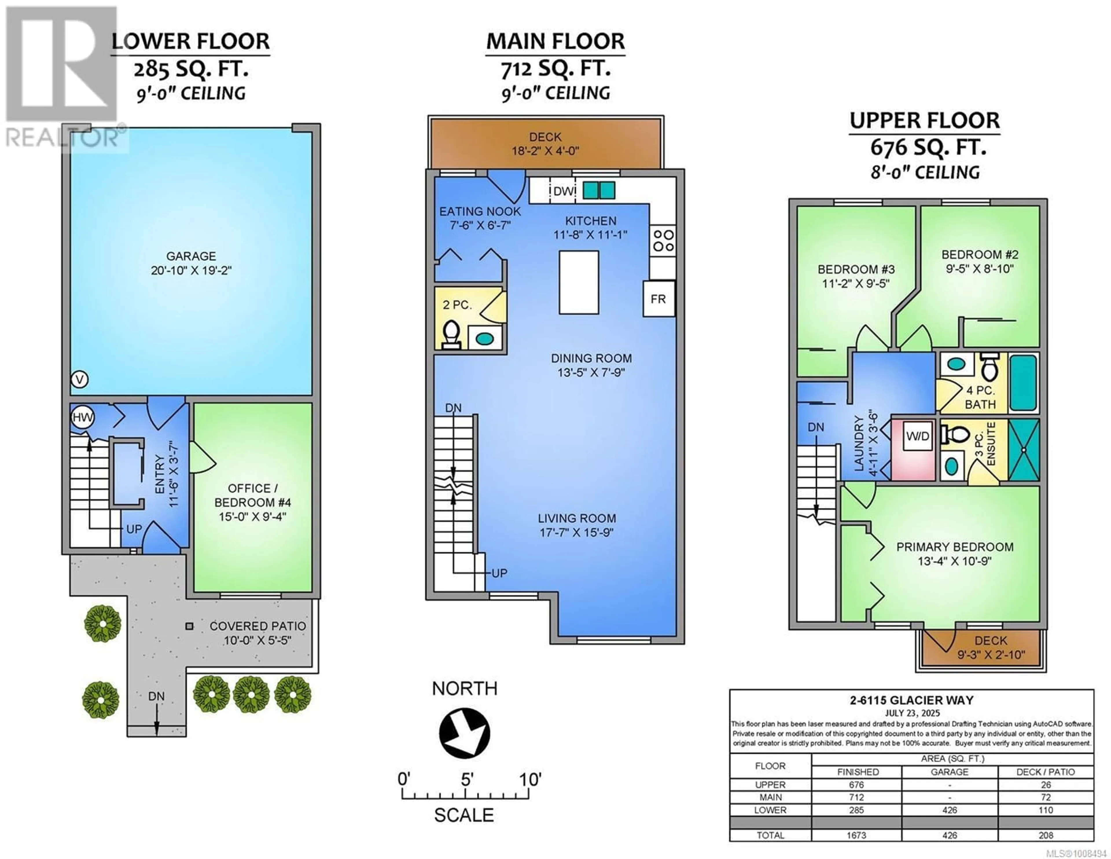 Floor plan for 2 - 6115 GLACIER WAY, Nanaimo British Columbia V9T0H8