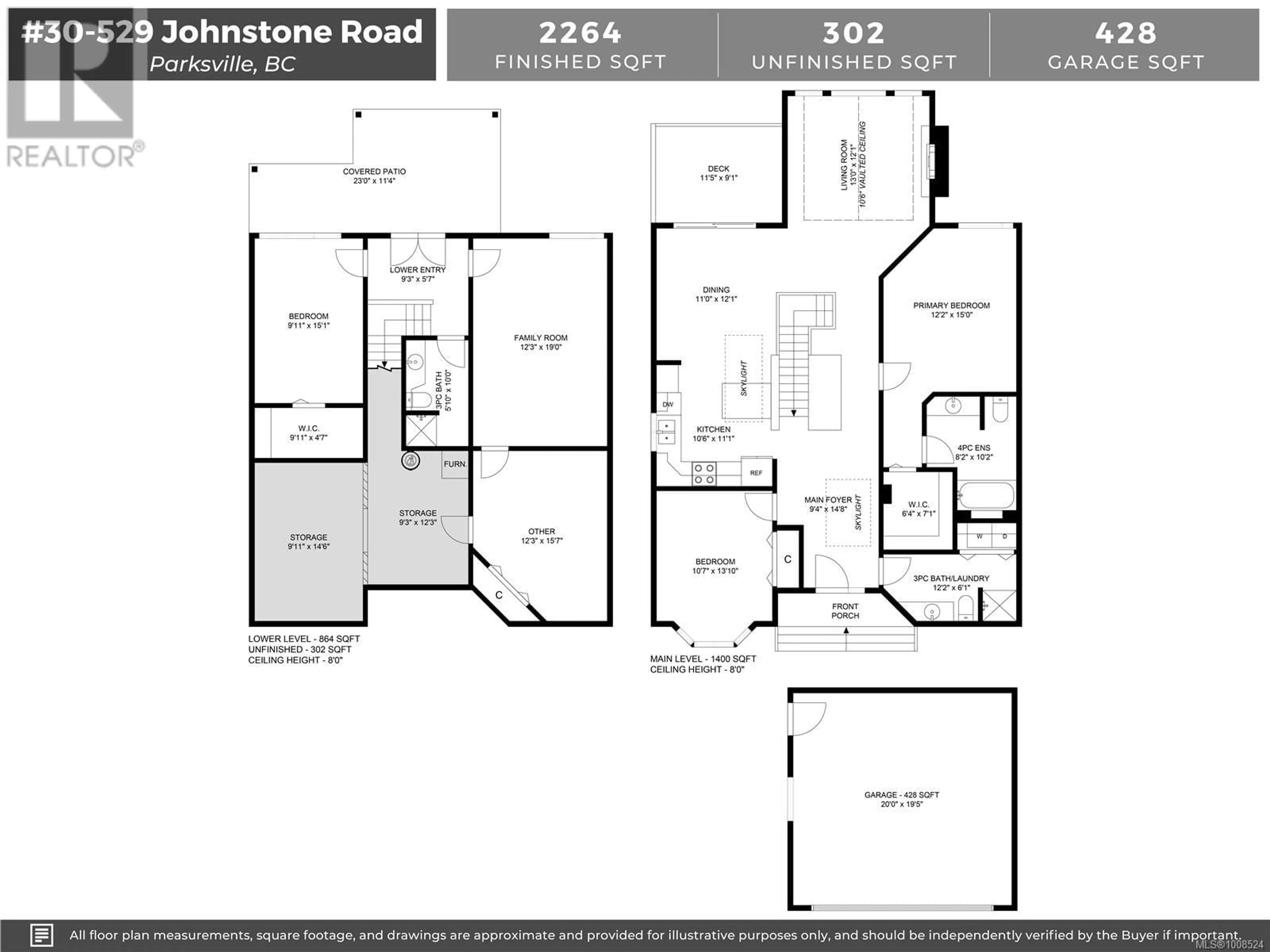 Floor plan for 30 - 529 JOHNSTONE ROAD, Parksville British Columbia V9P2K1