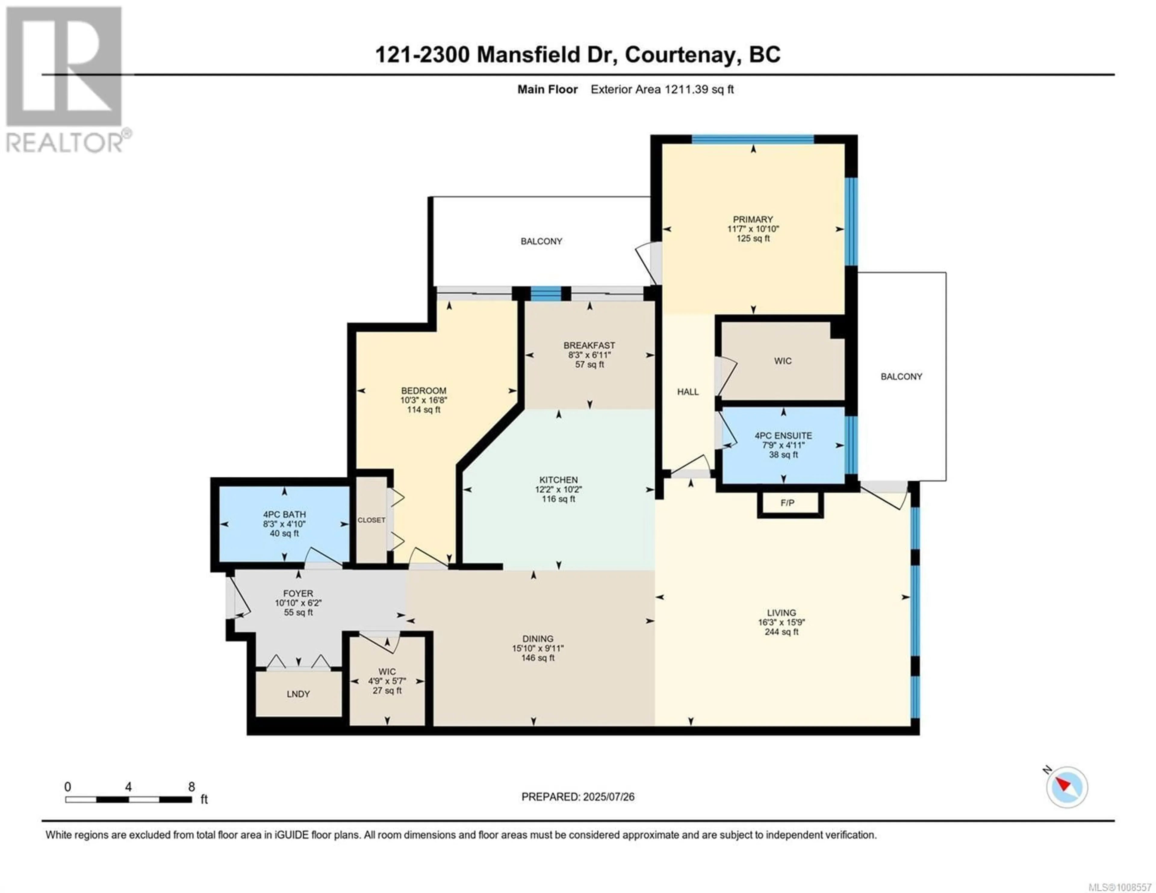 Floor plan for 121 - 2300 MANSFIELD DRIVE, Courtenay British Columbia V9N3S3