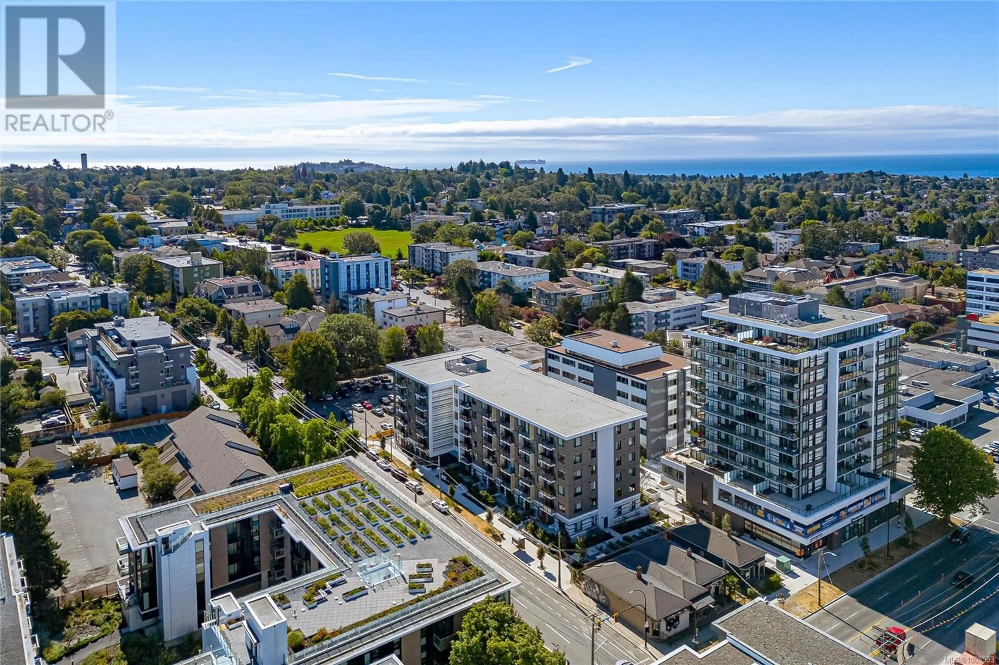 A pic from outside/outdoor area/front of a property/back of a property/a pic from drone, city buildings view from balcony for 213 - 1115 JOHNSON STREET, Victoria British Columbia V8V0H2