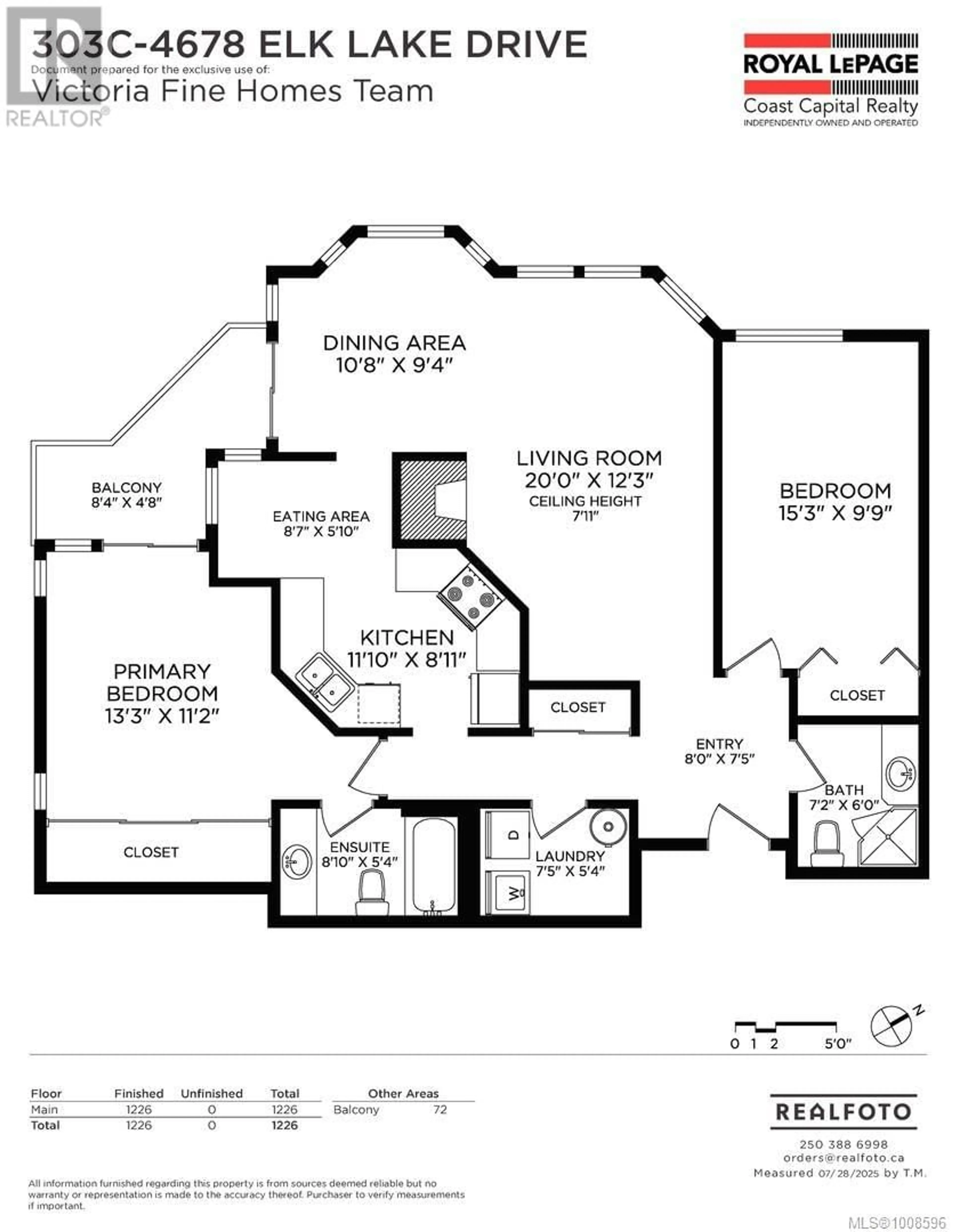 Floor plan for 303C - 4678 ELK LAKE DRIVE, Saanich British Columbia V8Z5M1