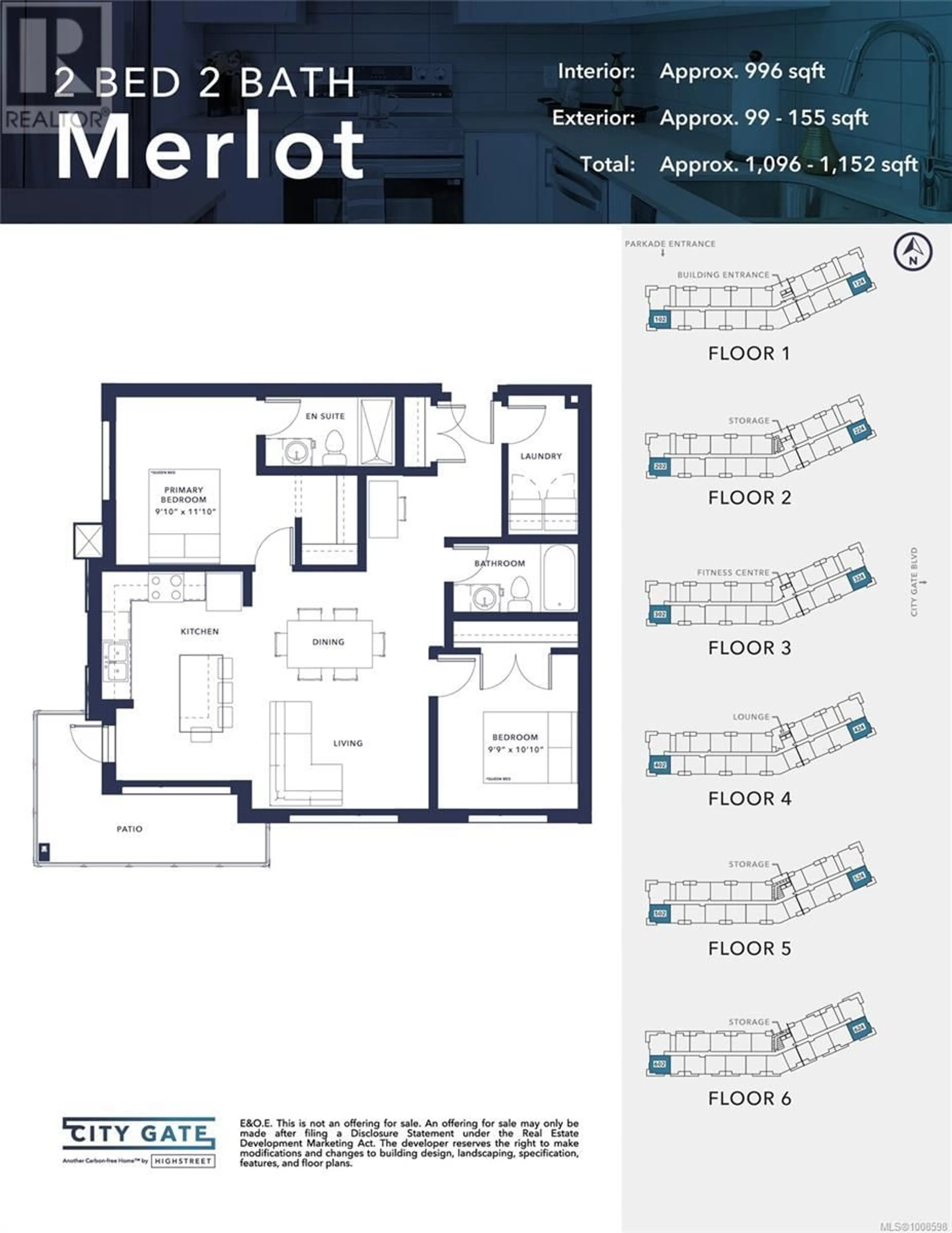 Floor plan for 602 - 2390 CITY GATE BOULEVARD, Langford British Columbia V9B7A6