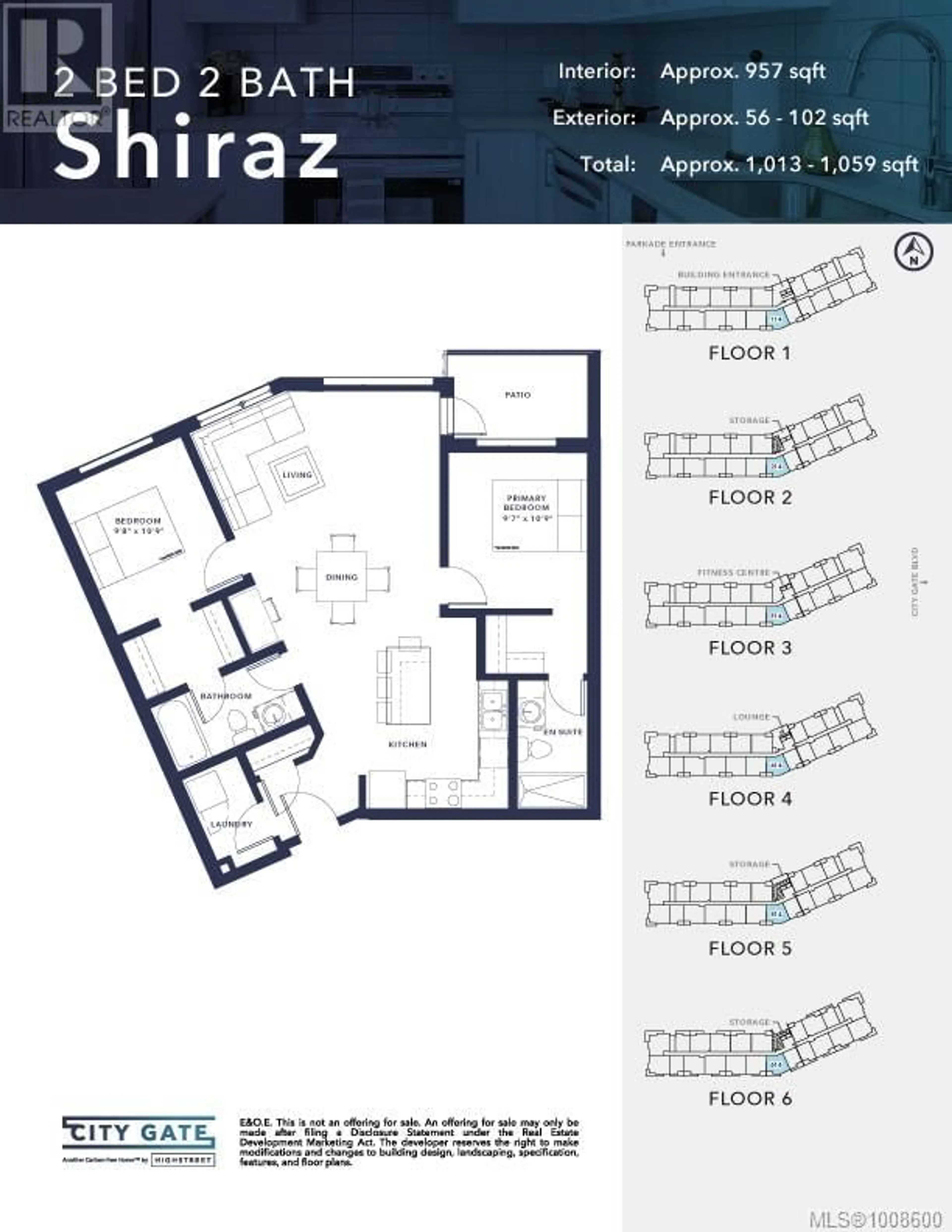 Floor plan for 614 - 2390 CITY GATE BOULEVARD, Langford British Columbia V9B7A6