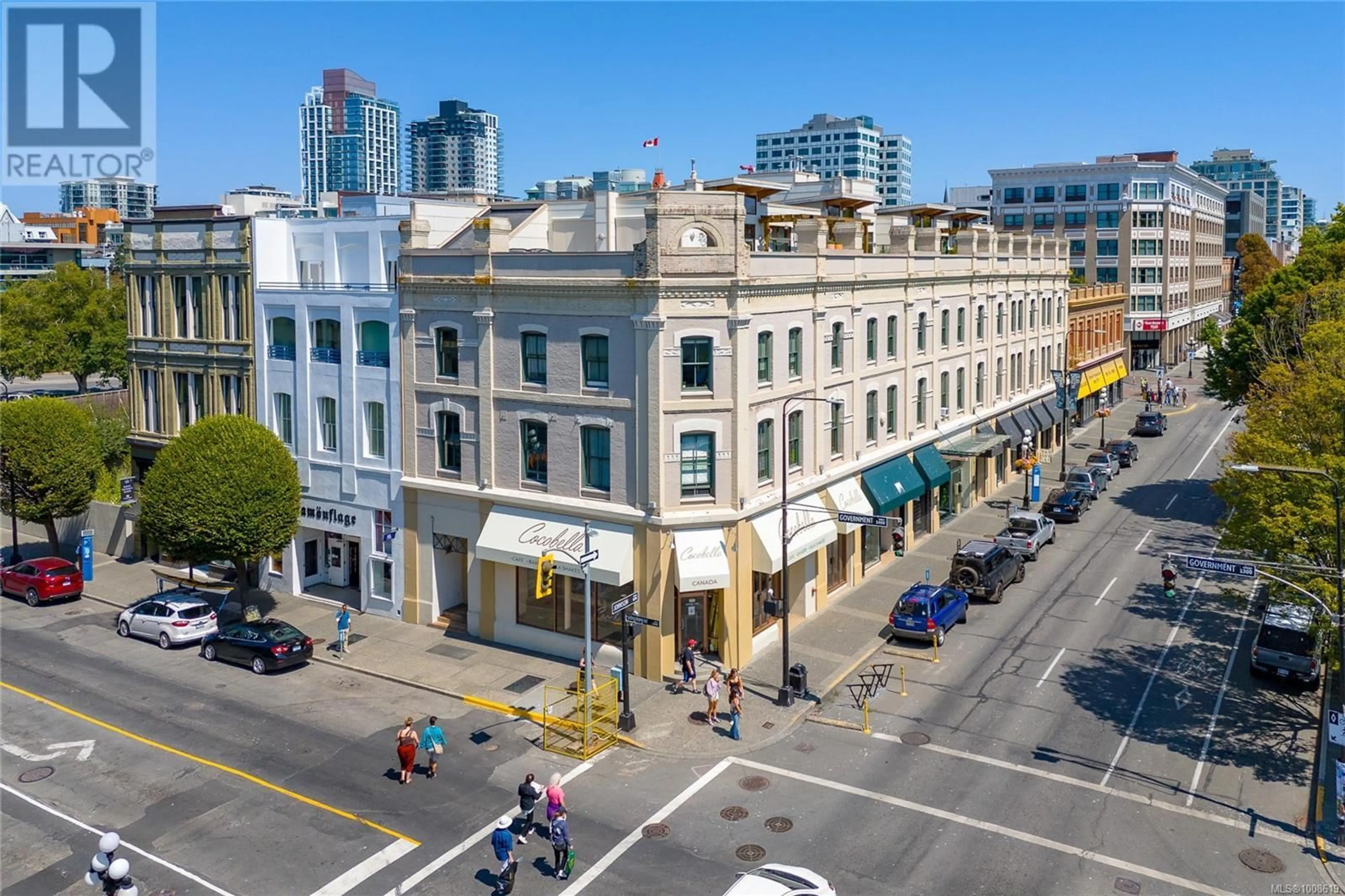 A pic from outside/outdoor area/front of a property/back of a property/a pic from drone, city buildings view from balcony for 307 - 610 JOHNSON STREET, Victoria British Columbia V8W1M4