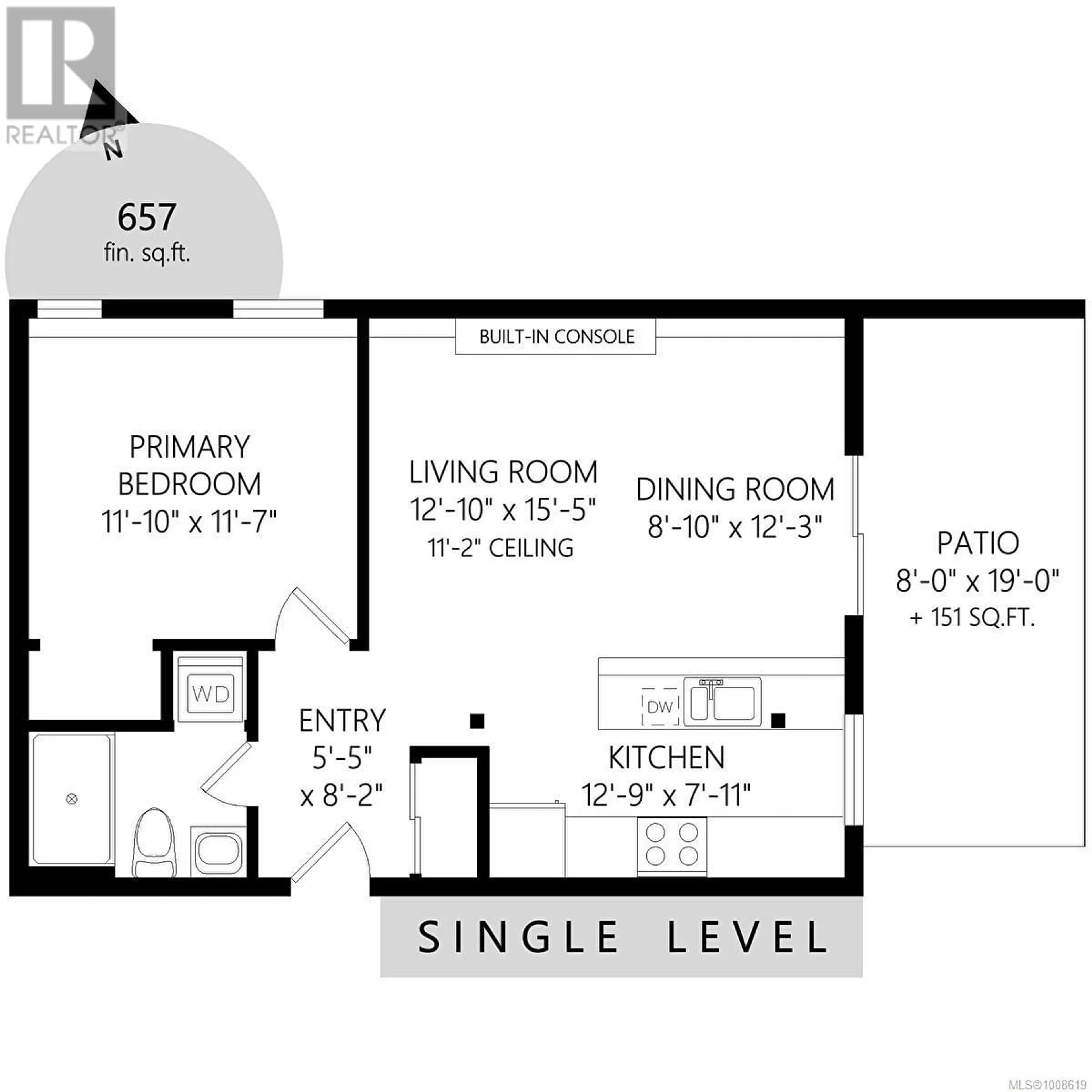 Floor plan for 307 - 610 JOHNSON STREET, Victoria British Columbia V8W1M4