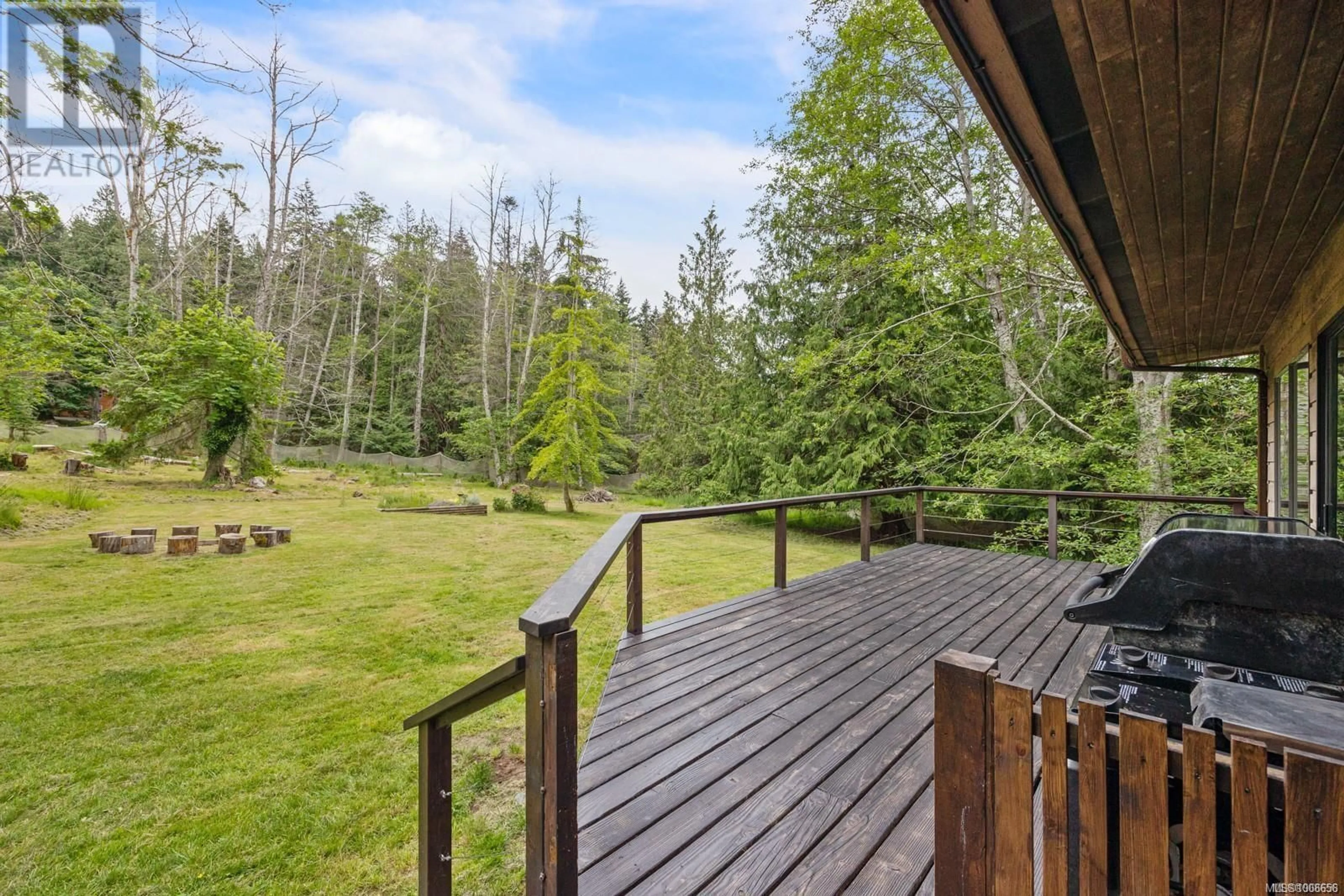 Patio, forest/trees view for 1100 MOUNT ROAD, Hornby Island British Columbia V0R1Z0